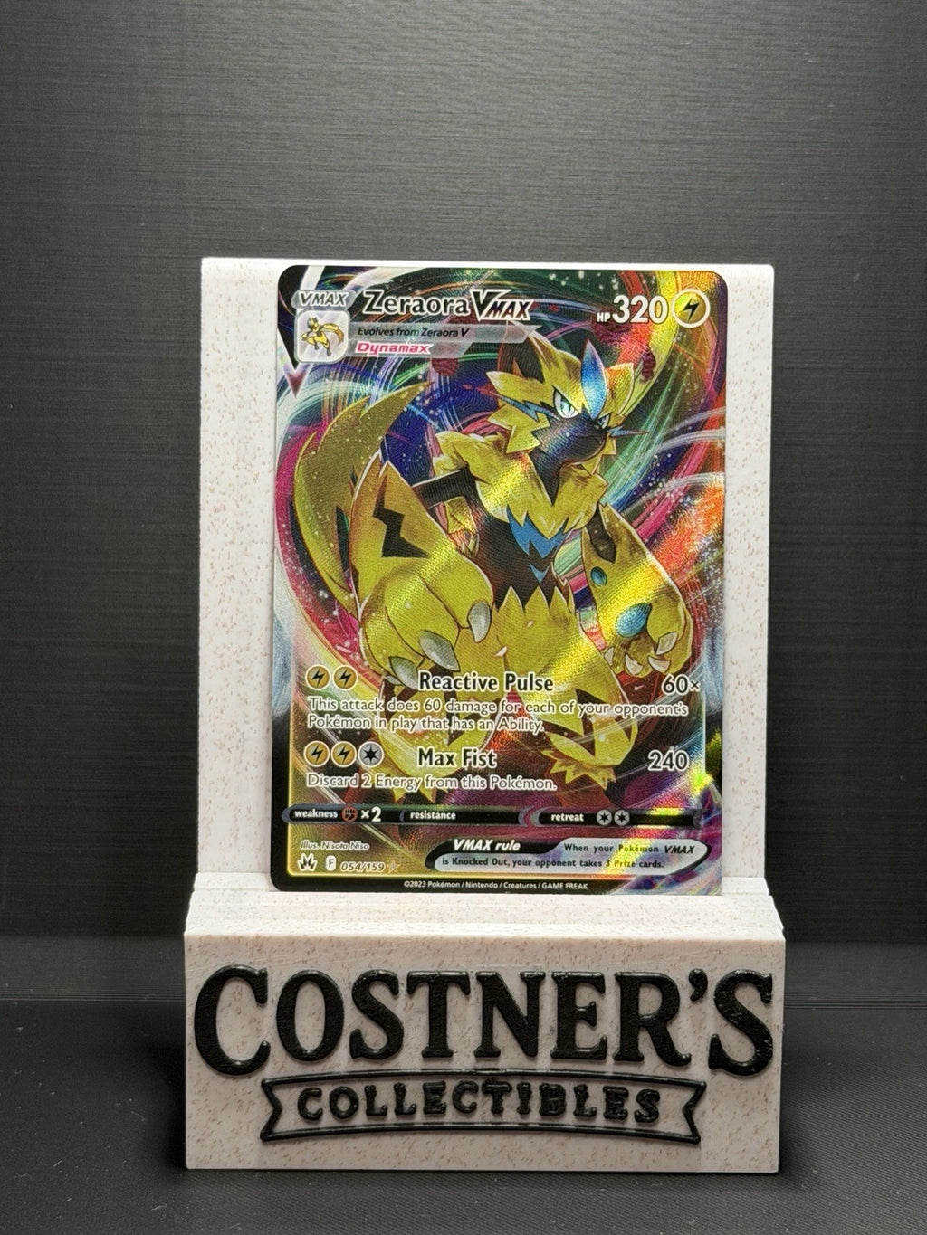 Zeraora VMAX 054/159 Pokemon SWSH: Crown Zenith Holo