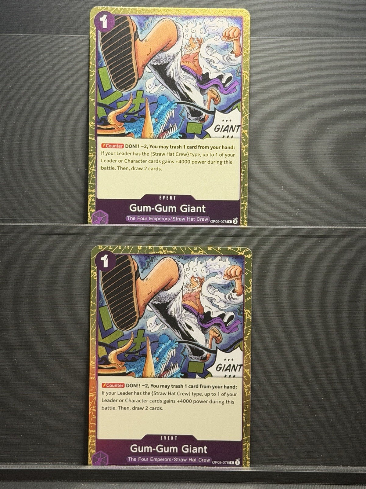 X2 Gum-Gum Giant OP09-078 Rare One Piece Emperors in the New World Foil English