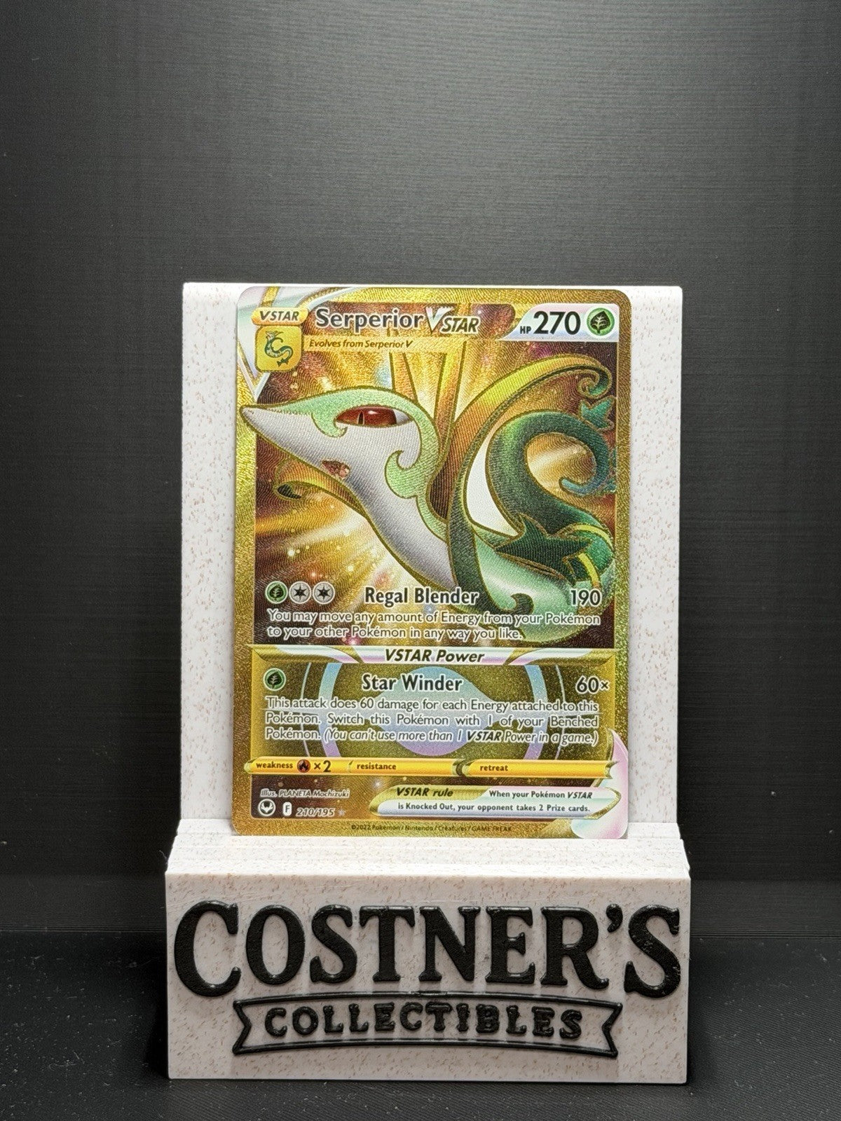 Serperior VSTAR (Secret) 210/195 Pokemon Swsh12: Sword & Shield Silver Tempest