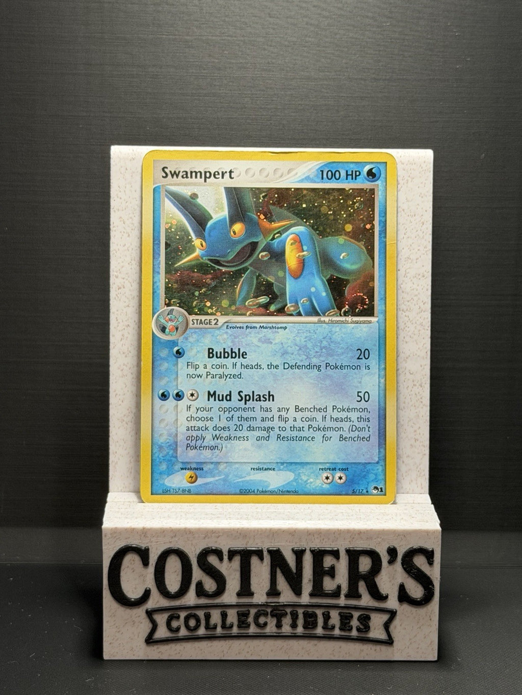 Swampert 005/017 Pokemon POP Series 1 Holo DMG