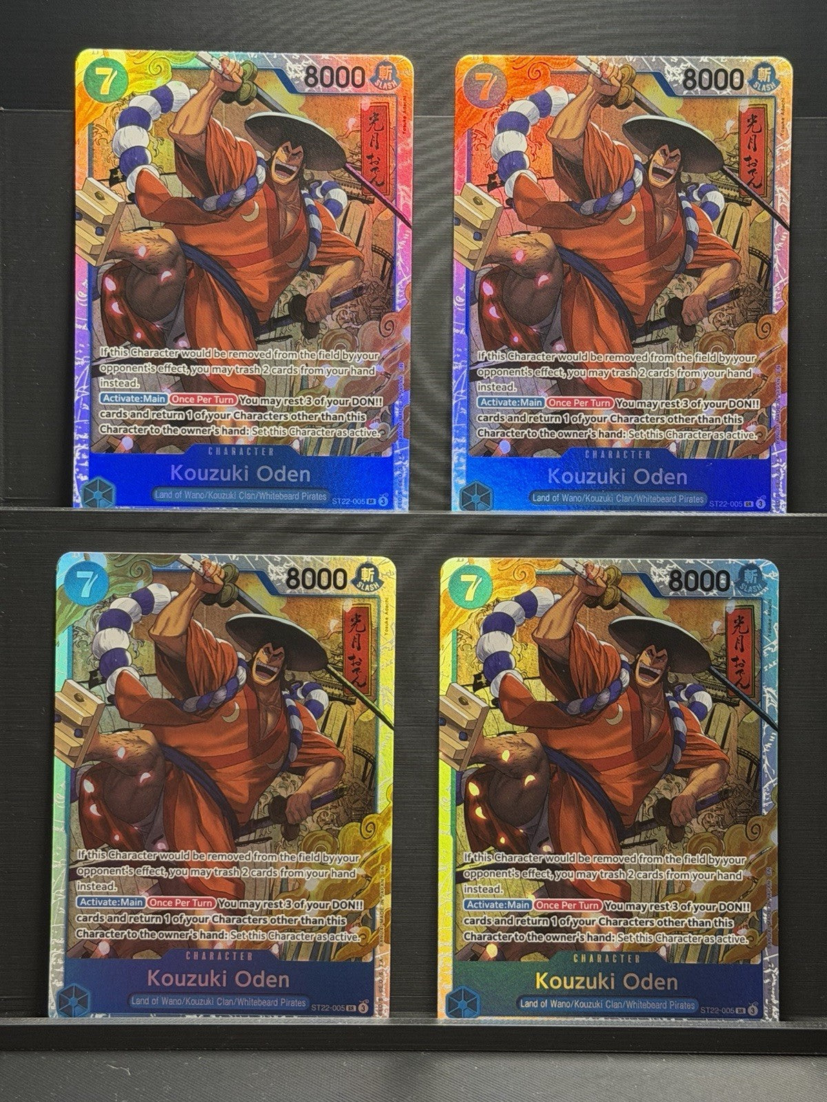 X4 Kouzuki Oden ST22-005 SR Playset One Piece Starter Deck 22 Ace & Newgate ENG