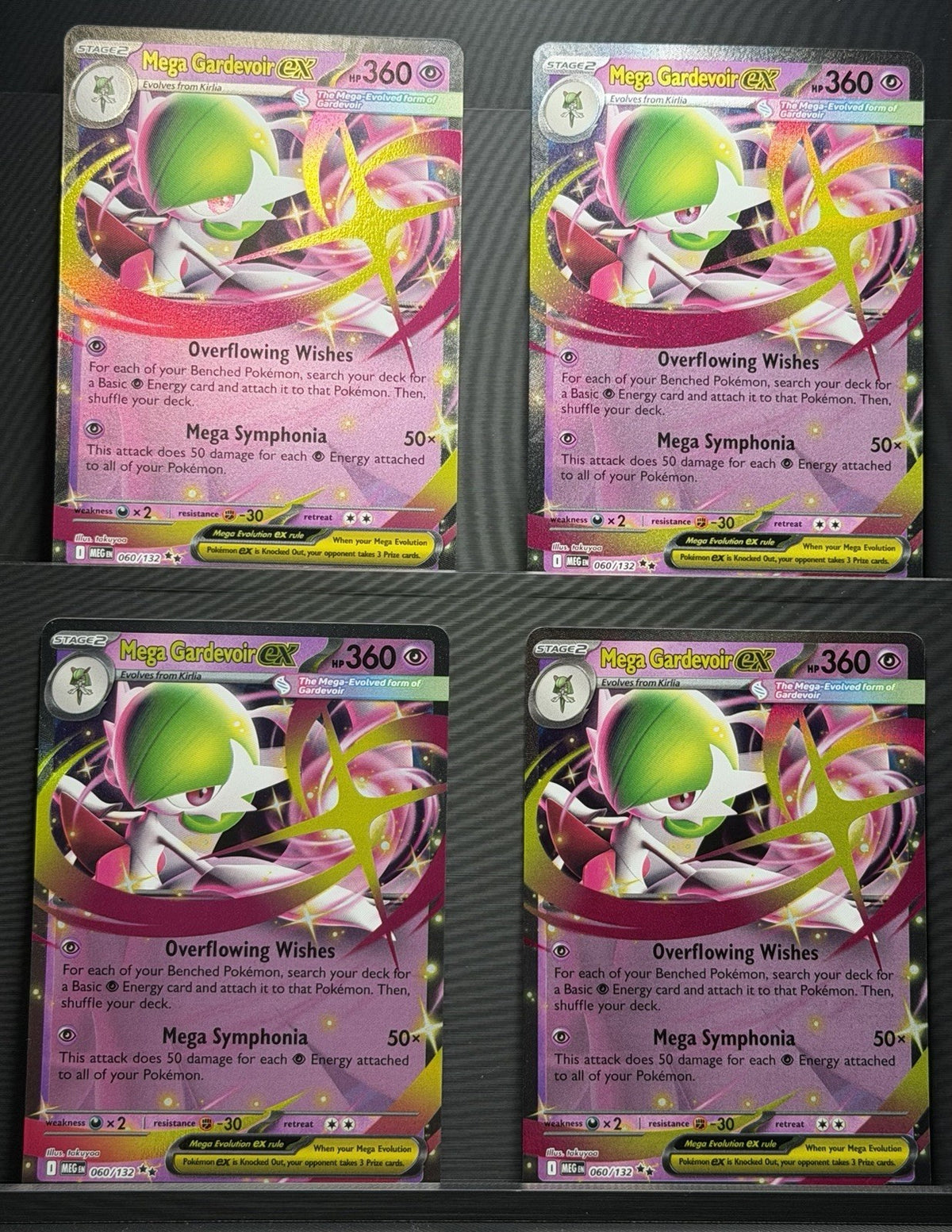 Mega Gardevoir ex 060/132 X4 Pokemon Me01: Mega Evolution Holo