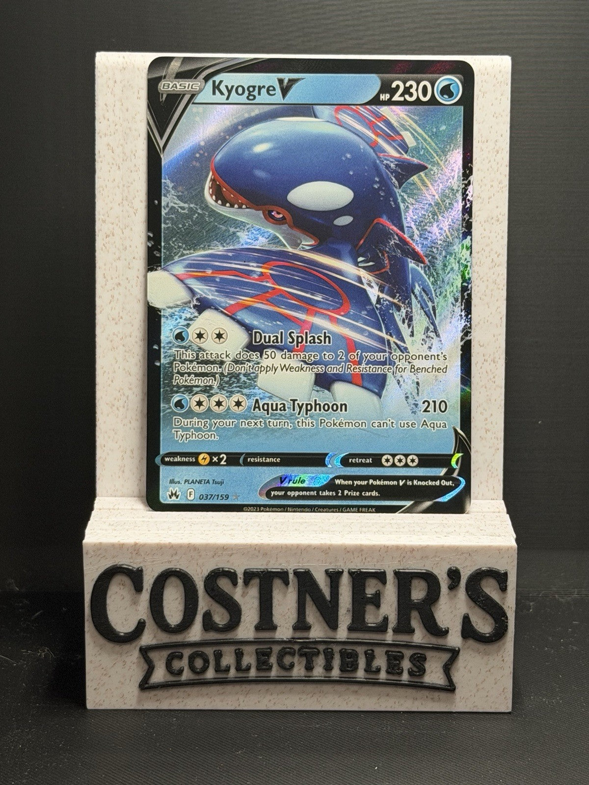Kyogre V 037/159 Pokemon SWSH: Crown Zenith Holo