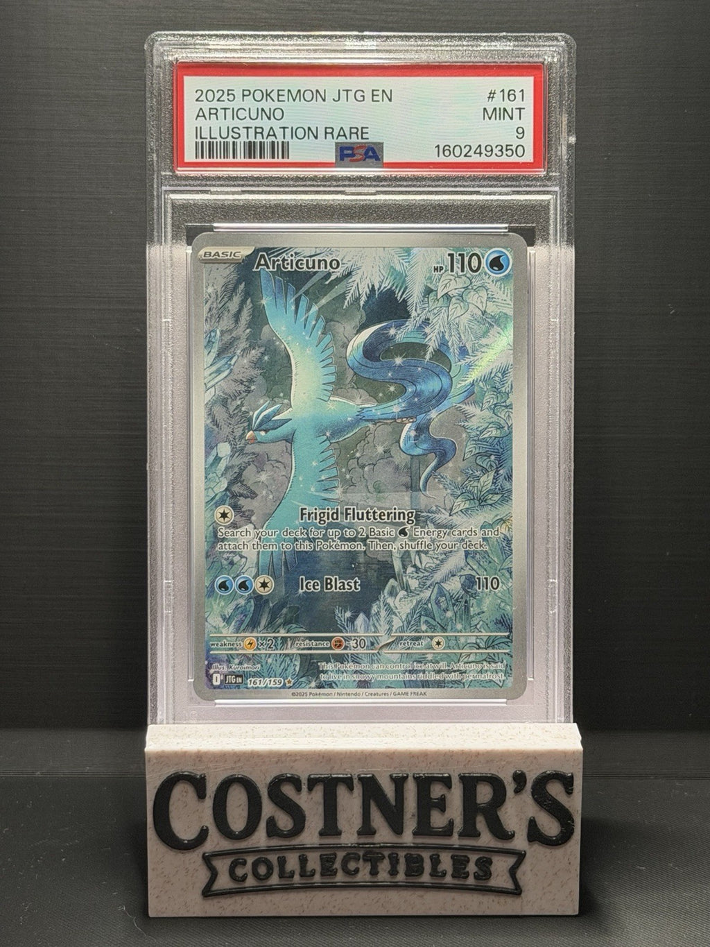 PSA 9 Articuno 161/159 Pokemon Sv09: Journey Together Holo
