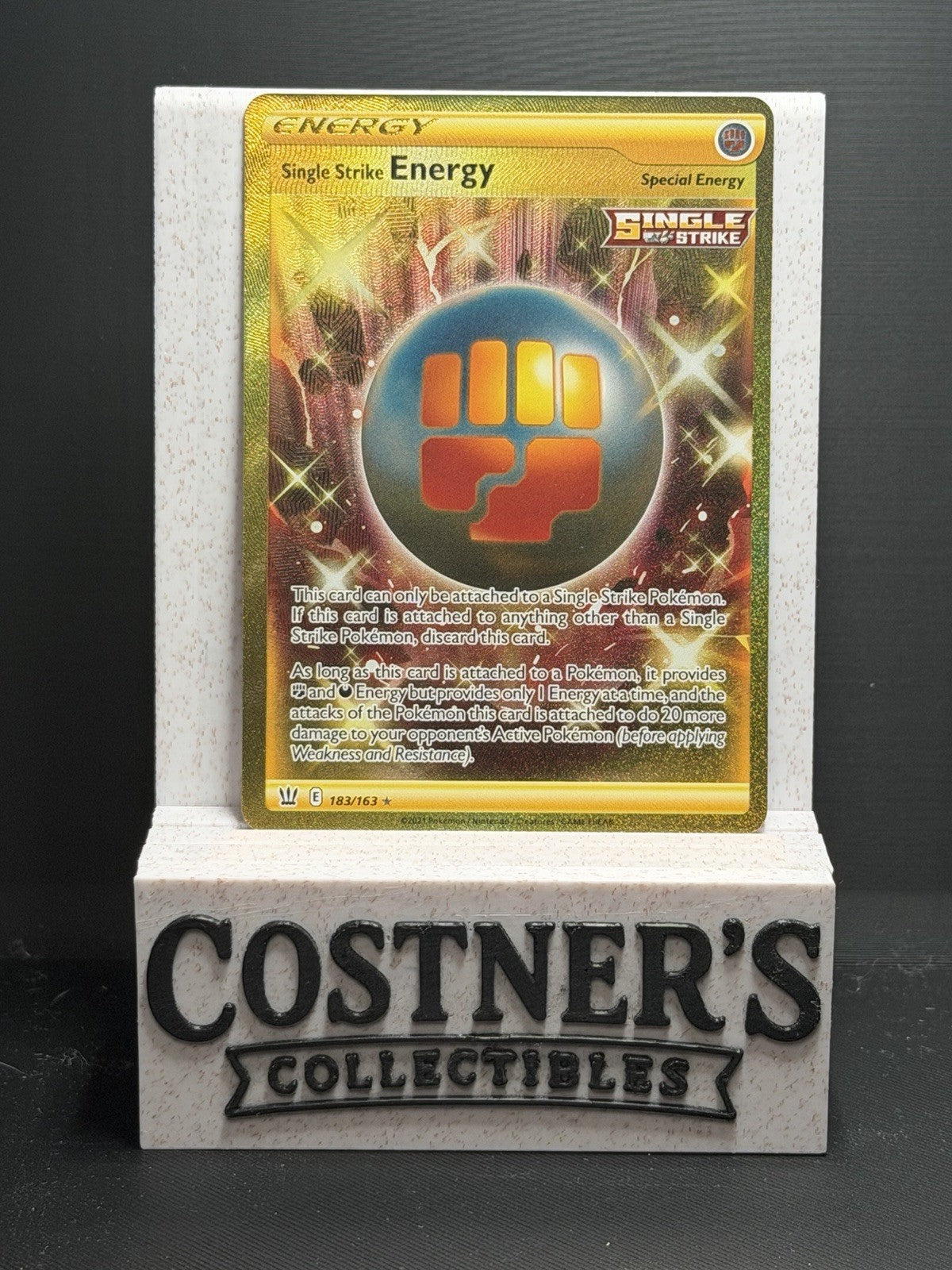 Single Strike Energy (Secret) 183/163 Pokémon Swsh05: Battle Styles Holo