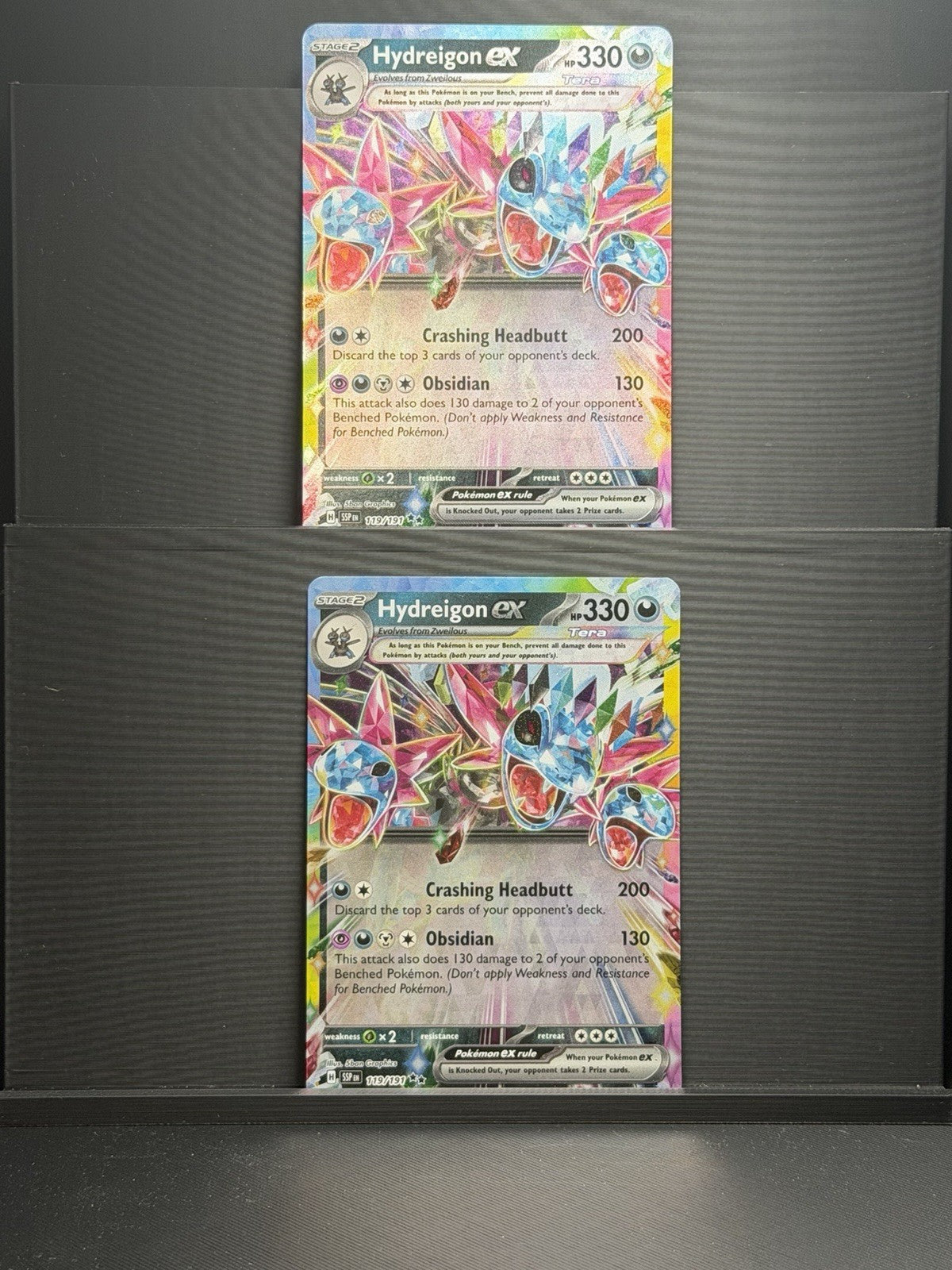 Hydreigon ex 119/191 X2 Pokemon Sv08: Surging Sparks Holo