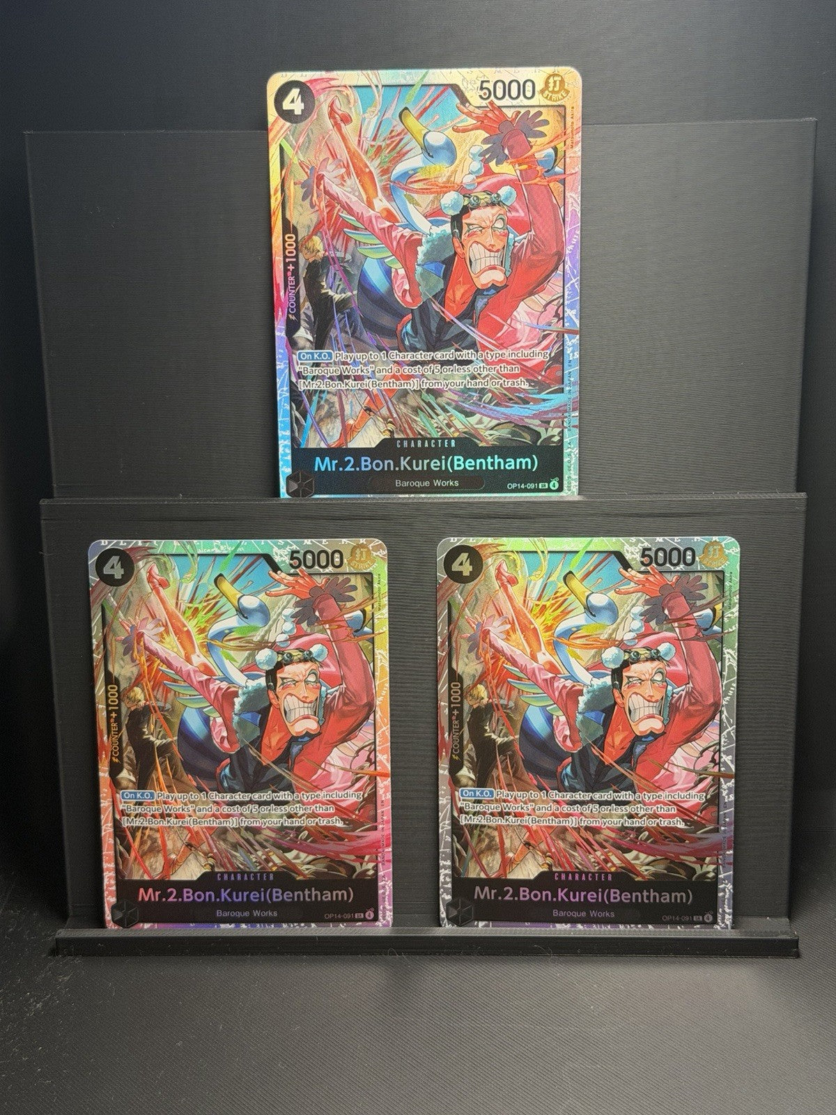 Mr. 2 Bon Kurei (Bentham) OP14-091 SR x3 One Piece The Azure Sea's Seven English
