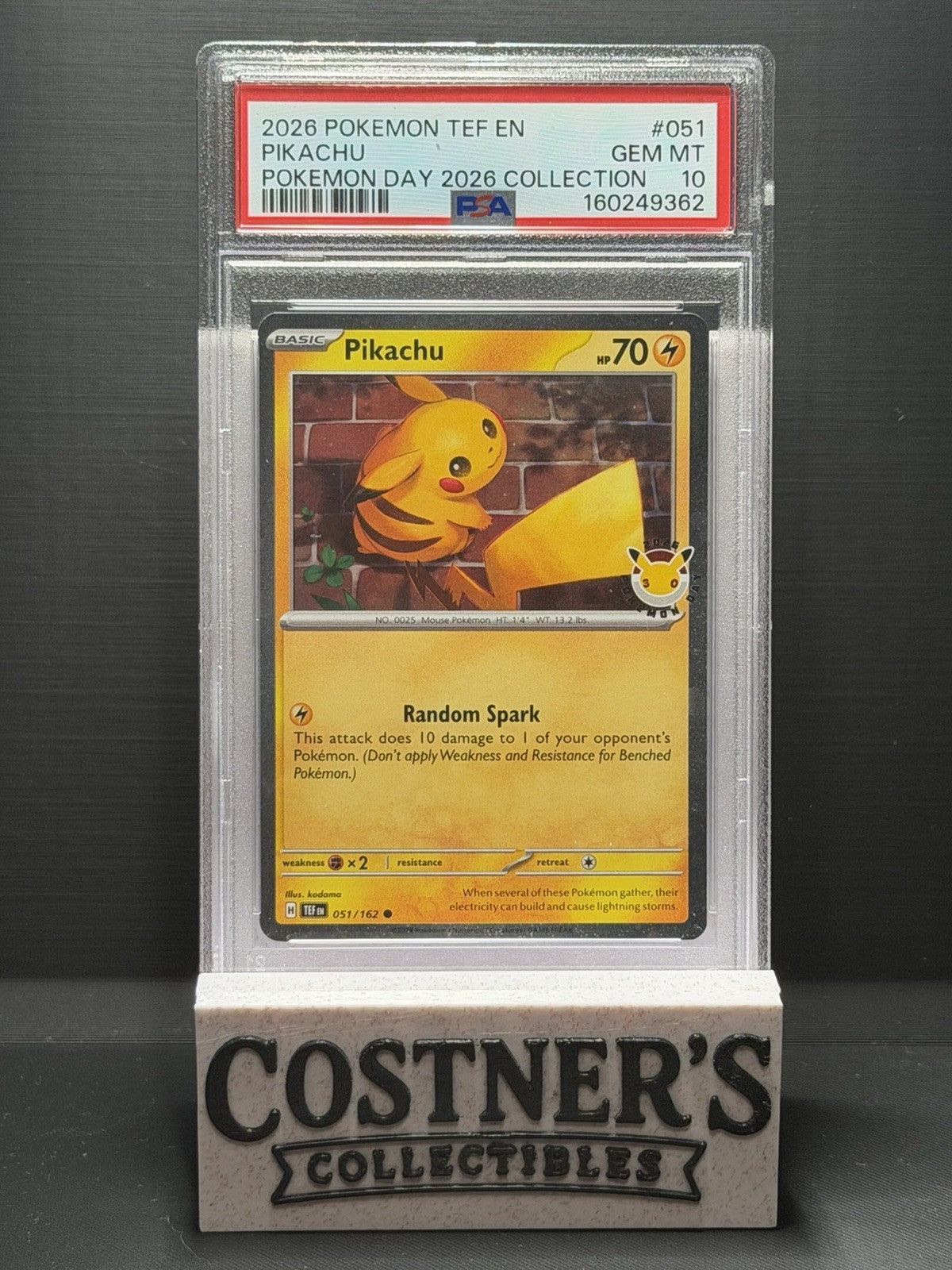 PSA 10 Pikachu (Pokemon Day 2026) 051/162 Miscellaneous Cards & Products Holo