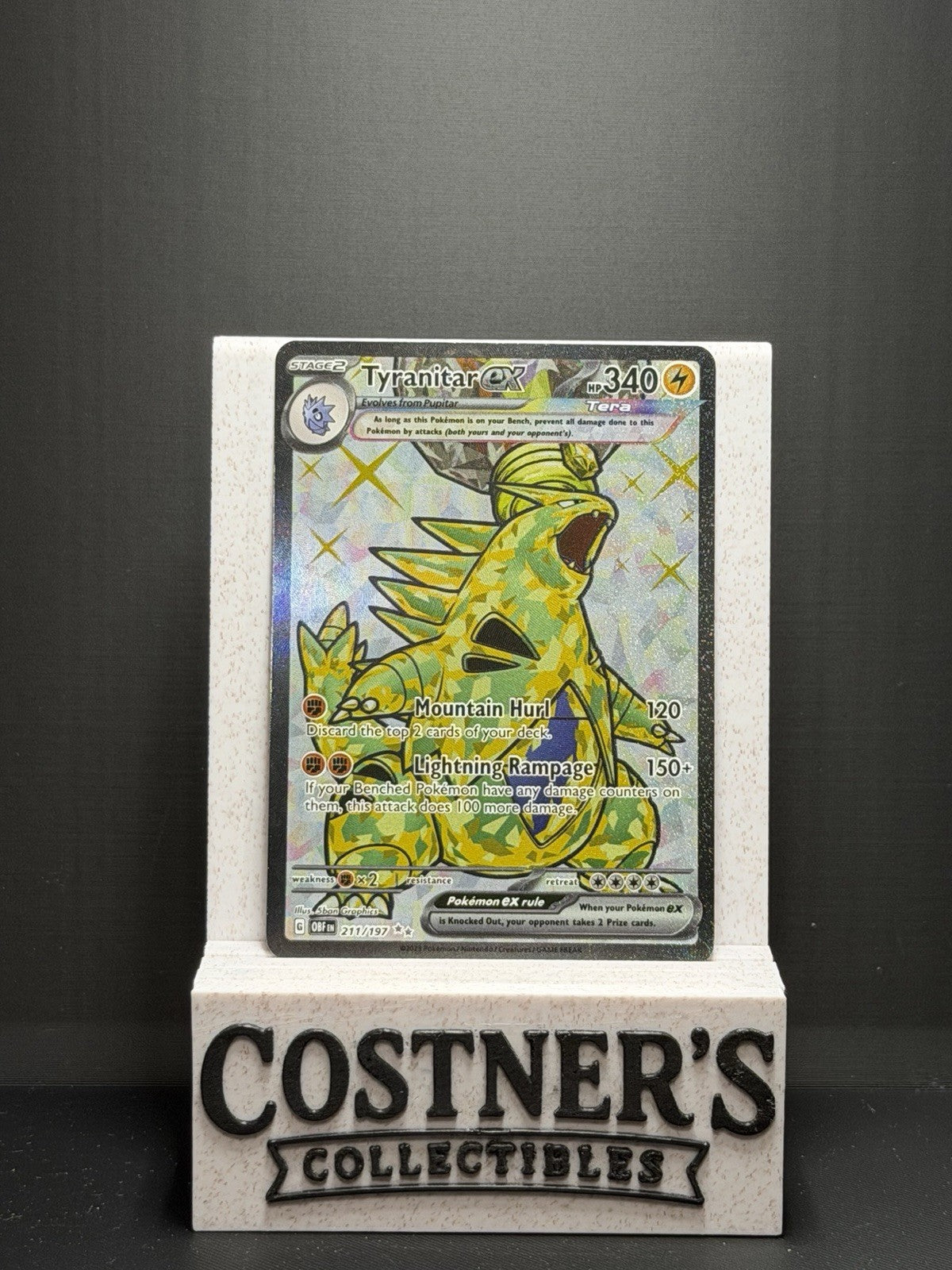 Tyranitar ex 211/197 Full Art Pokémon SV03: Obsidian Flames Holo