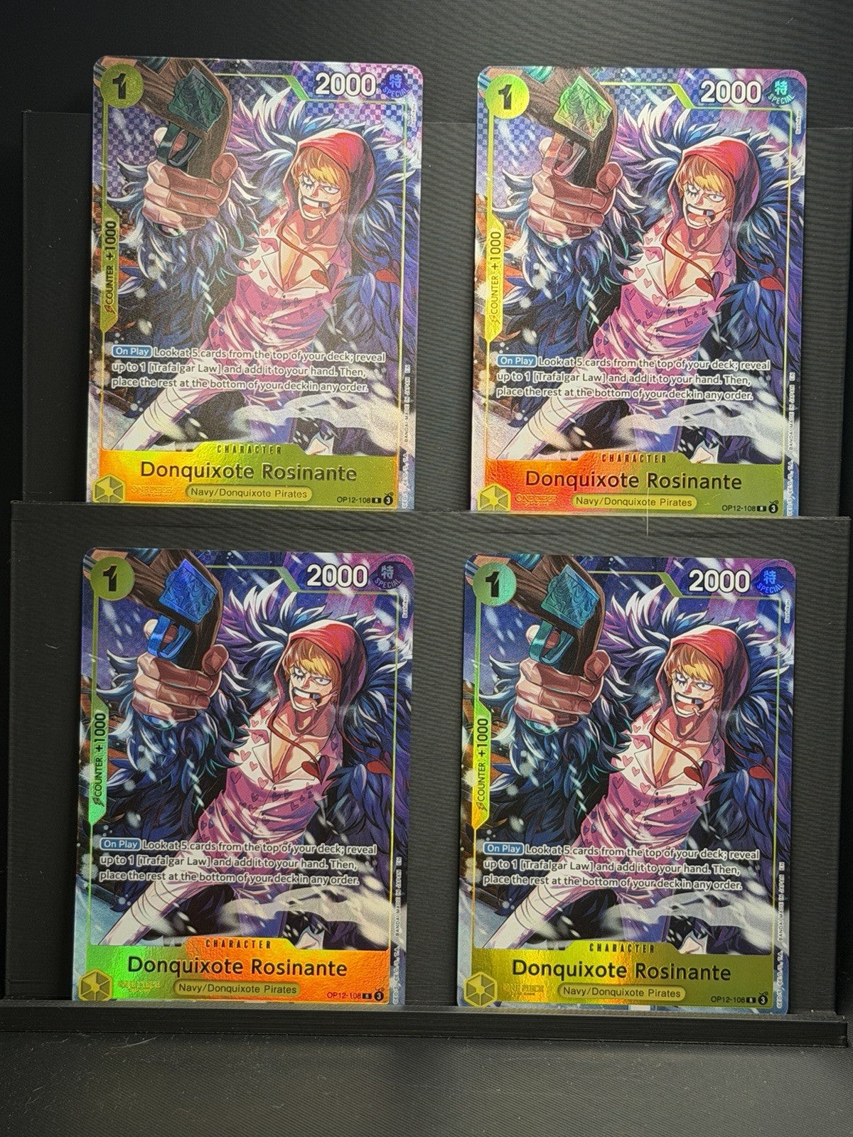 Donquixote Rosinante (Illus. Box Vol.6) Playset/x4 OP12-108 One Piece Promo Card