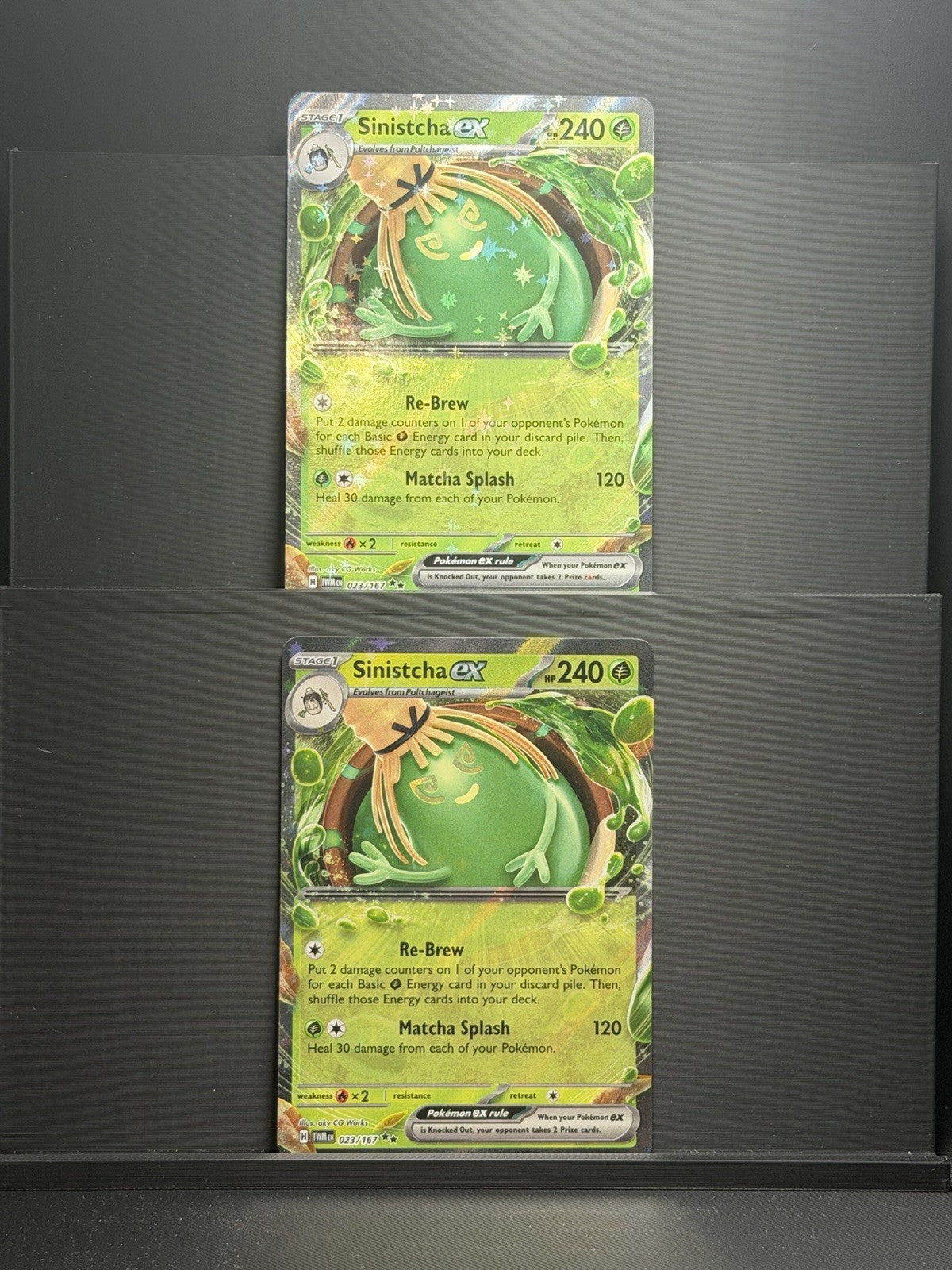 Sinistcha ex 023/167 X2 Pokemon Sv06: Twilight Masquerade Holo