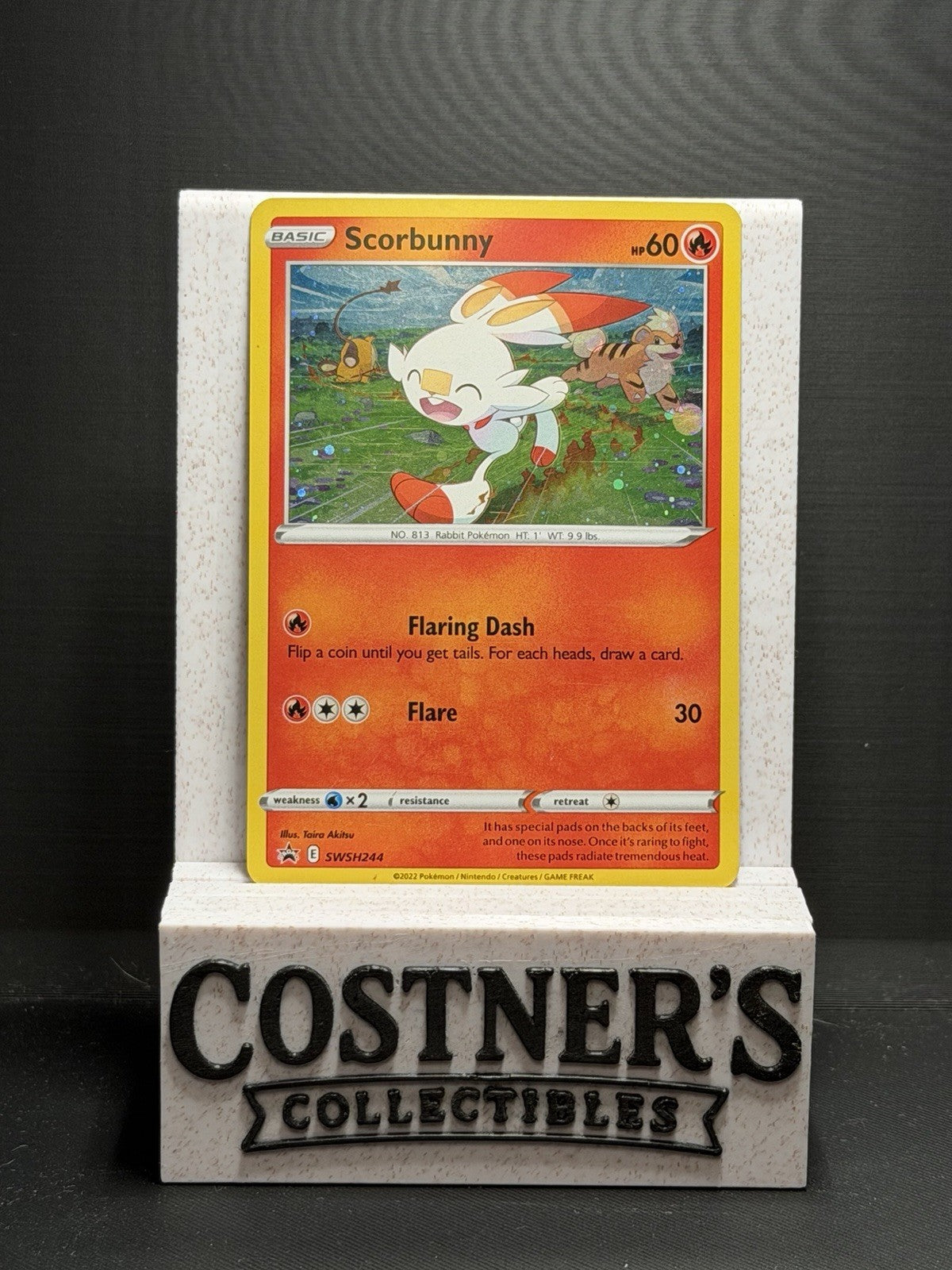 Scorbunny - (Cosmos Holo) Pokemon SWSH244 SWSH: Sword & Shield Promo Cards LP