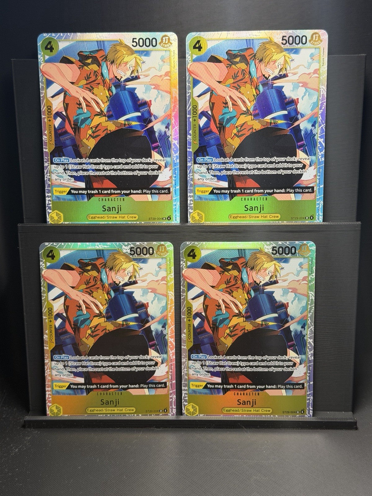 Sanji ST29-004 SR Play Set/x4 One Piece Starter Deck 29: Egghead English NM