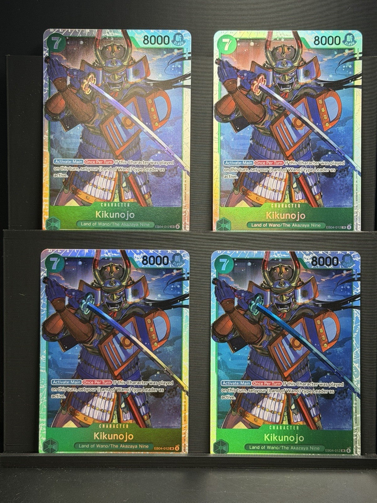 Kikunojo - EB04-012 SR Playset/x4 One Piece  The Azure Sea's Seven Foil English