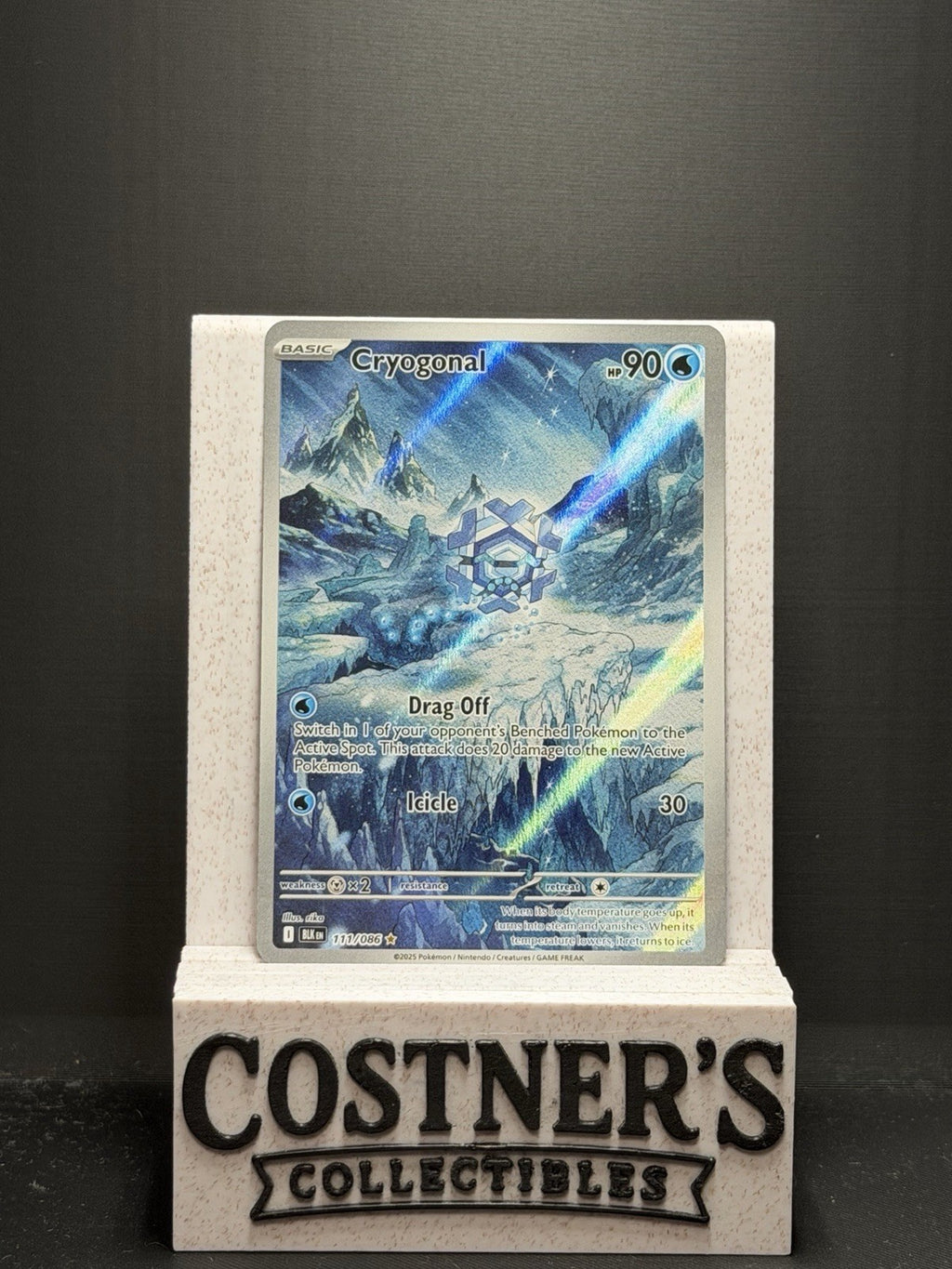 Cryogonal 111/086 Illustration Rare Pokemon Sv: Black Bolt Holo