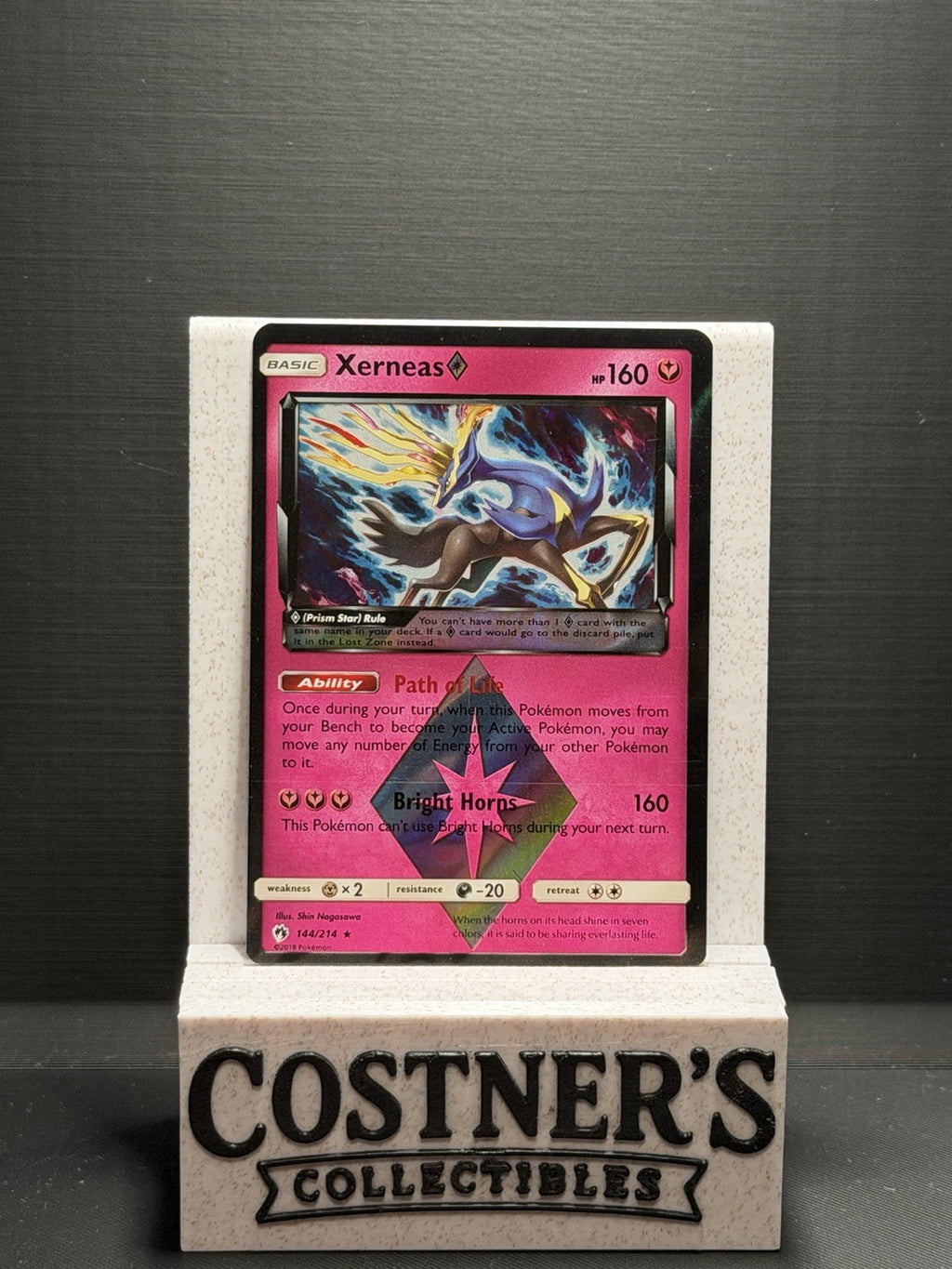 Xerneas Prism Star 144/214 Pokemon Sm-Lost Thunder Holo