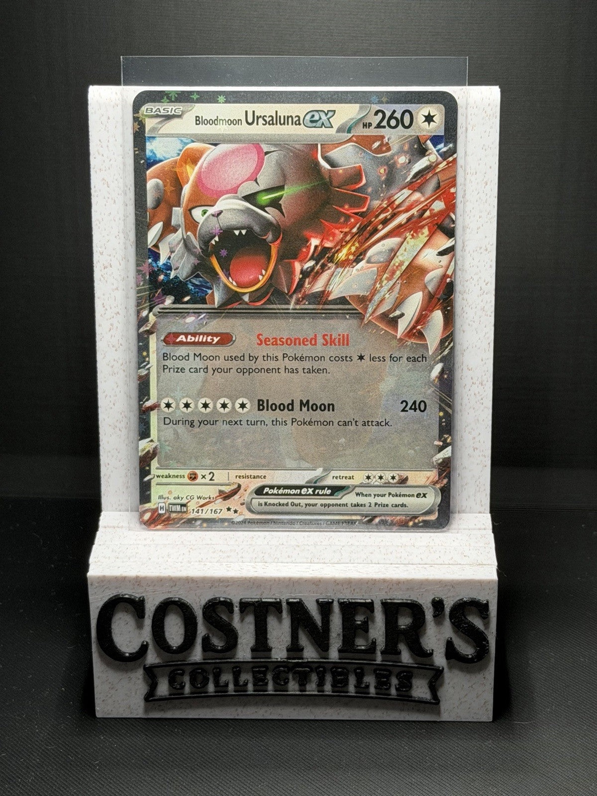Bloodmoon Ursaluna ex 141/167 Double Rare Pokémon Sv06: Twilight Masquerade NM