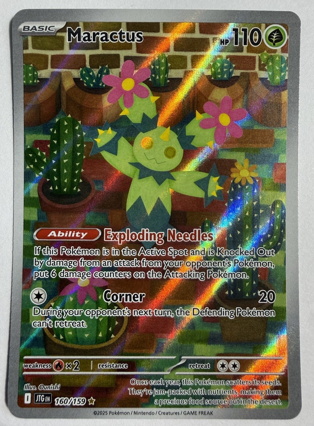 Maractus 160/159 Illustration Rare Pokemon Sv09: Journey Together Holo