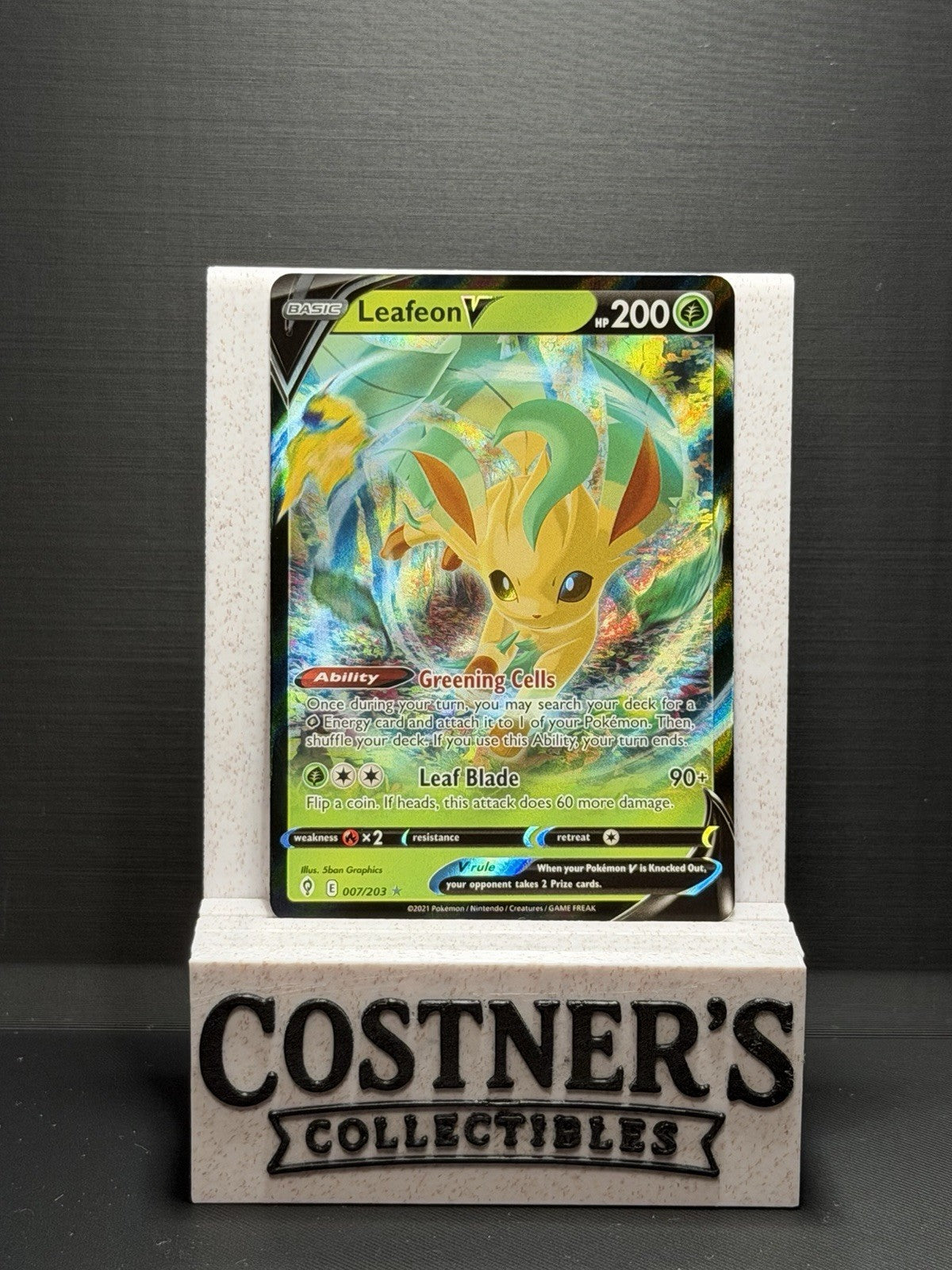 Leafeon V 007/203 Pokemon SWSH07: Evolving Skies Holo
