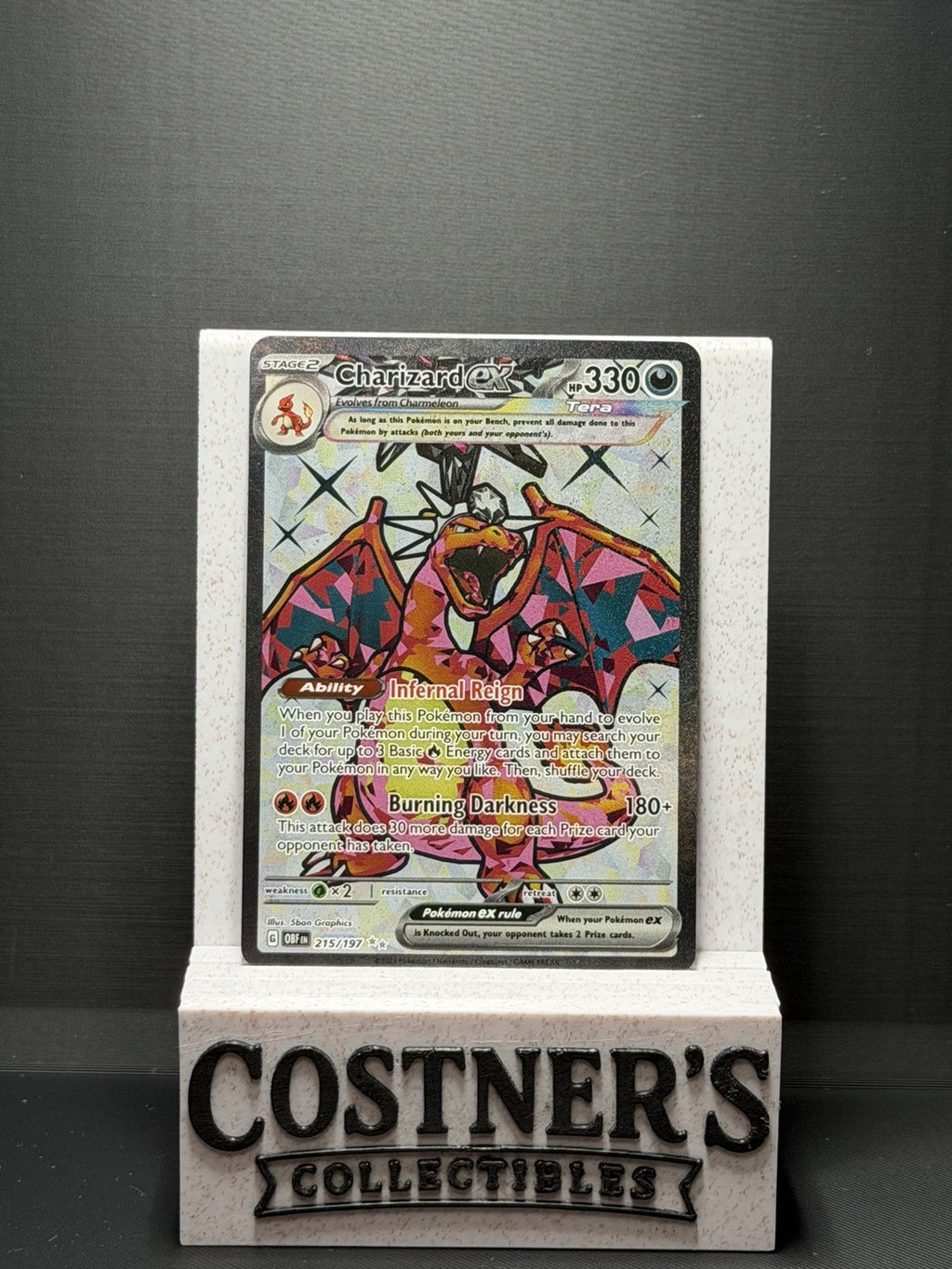 Charizard ex 215/197 Full Art Pokemon SV03: Obsidian Flames Holo