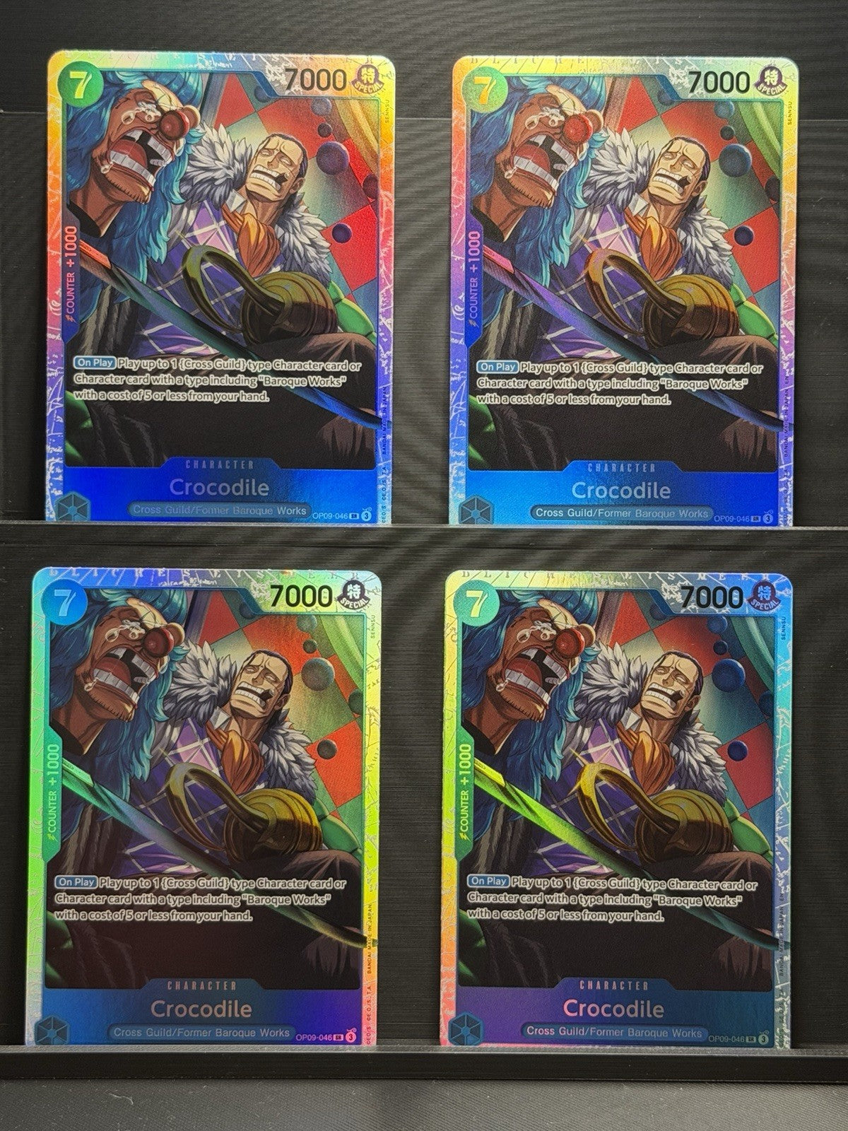 X4 Crocodile OP09-046 SR Playset One Piece  Emperors in the New World English