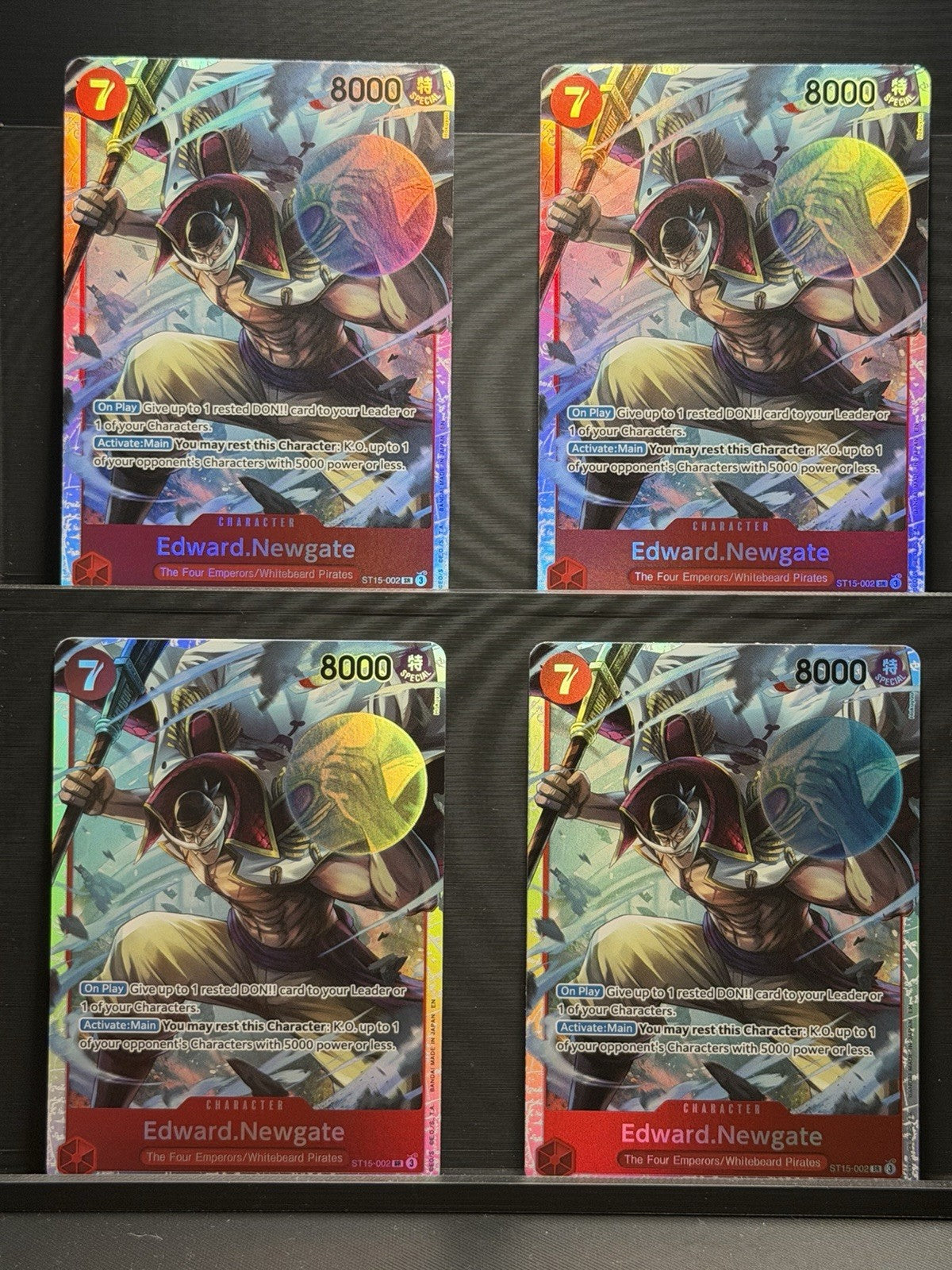 X4 Edward Newgate - ST15-002 (Reprint) SR Playset One Piece PRB02 The Best ENG