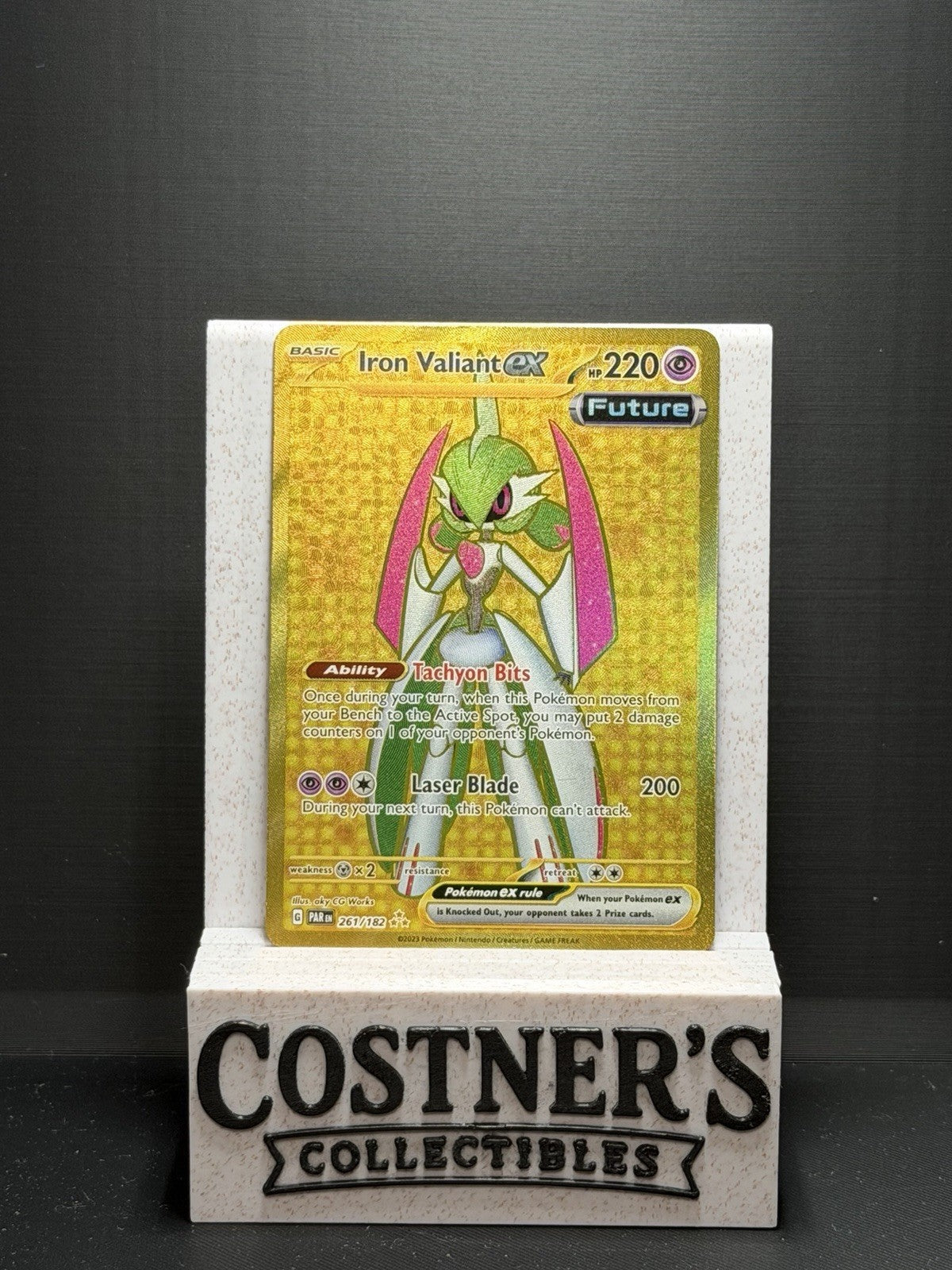 Iron Valiant ex 261/182 Gold Pokémon SV04: Paradox Rift Holo
