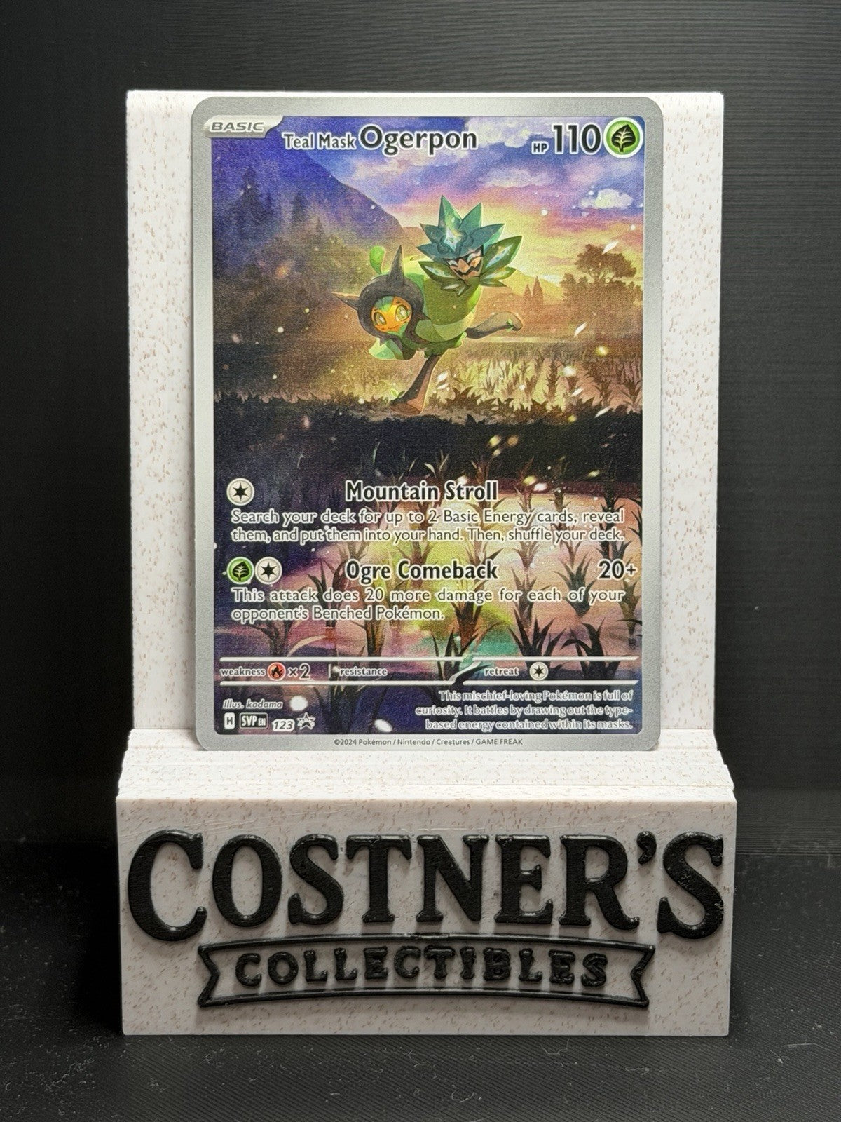 Teal Mask Ogerpon 123 Pokemon Sv: Scarlet & Violet Promo Cards Holo