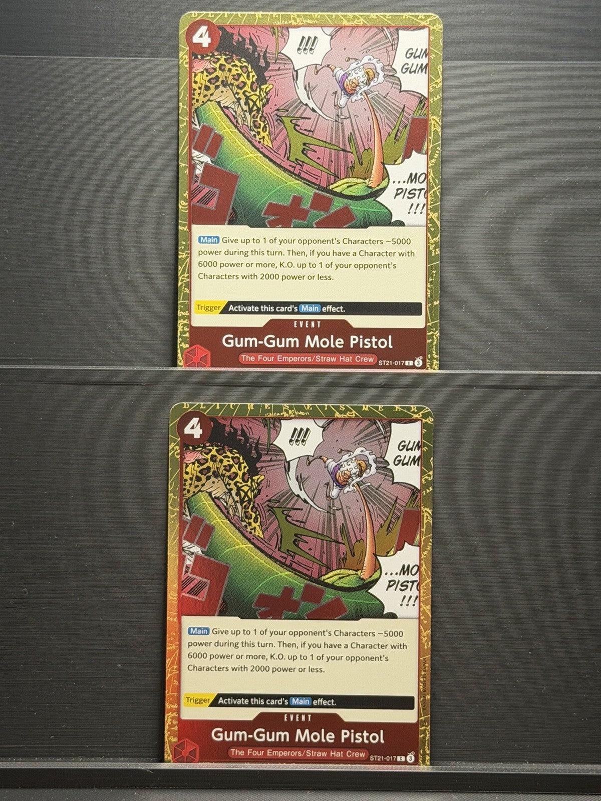 X2 Gum-Gum Mole Pistol ST21-017 One Piece Starter Deck 21 Ex Gear 5 Foil English