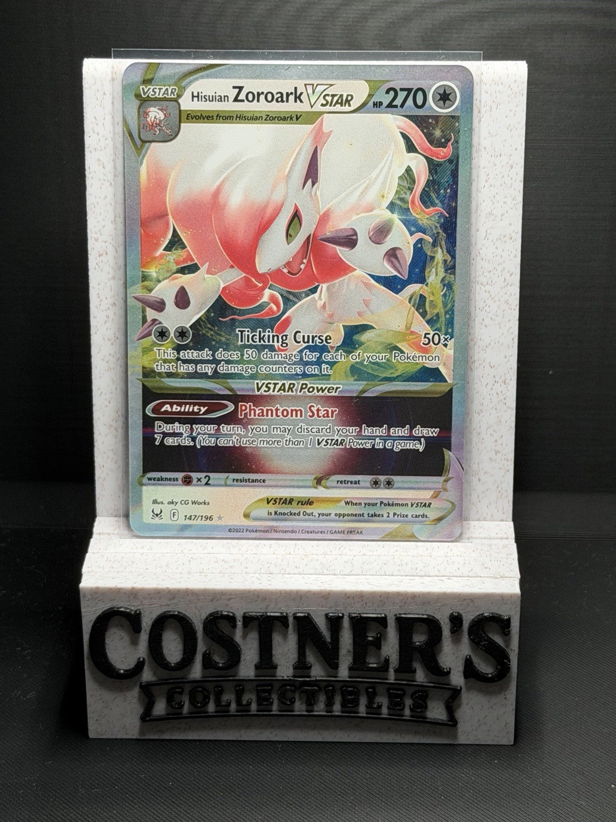 Hisuian Zoroark VSTAR 147/196 Pokemon Swsh11: Lost Origin Holo