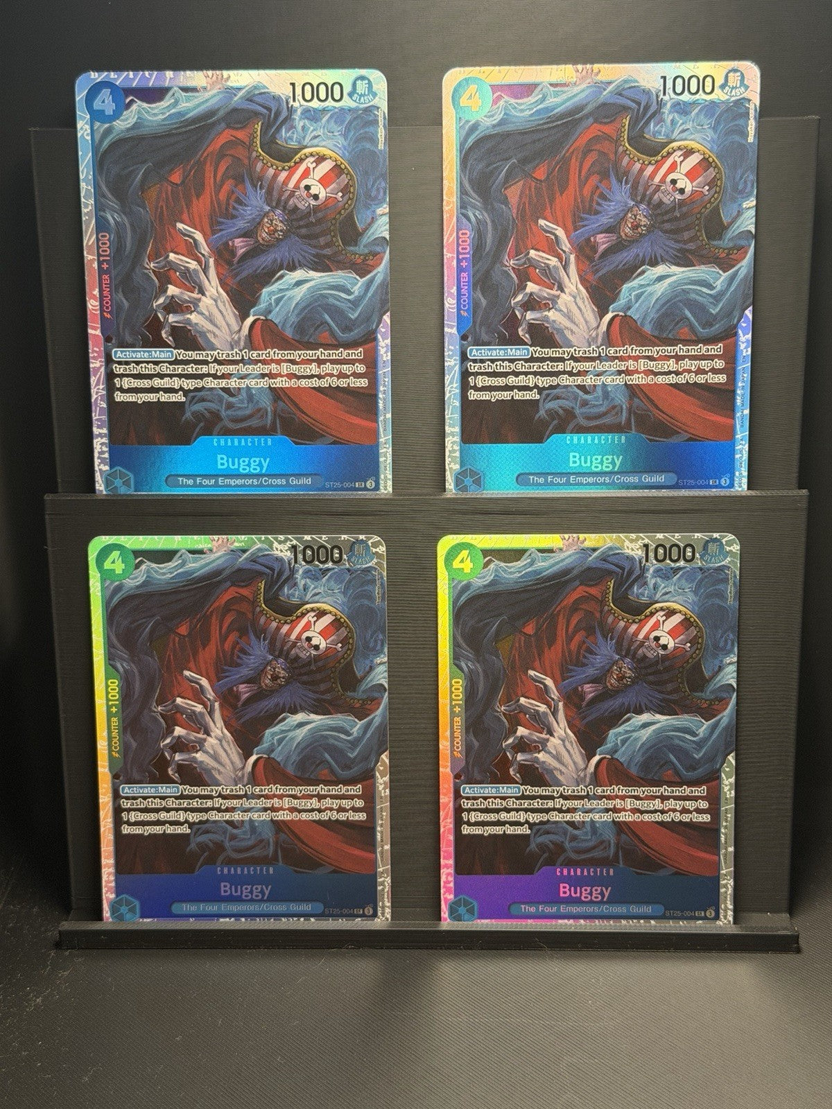 Buggy ST25-004 SR Play Set/x4 One Piece Starter Deck 25: BLUE Buggy English