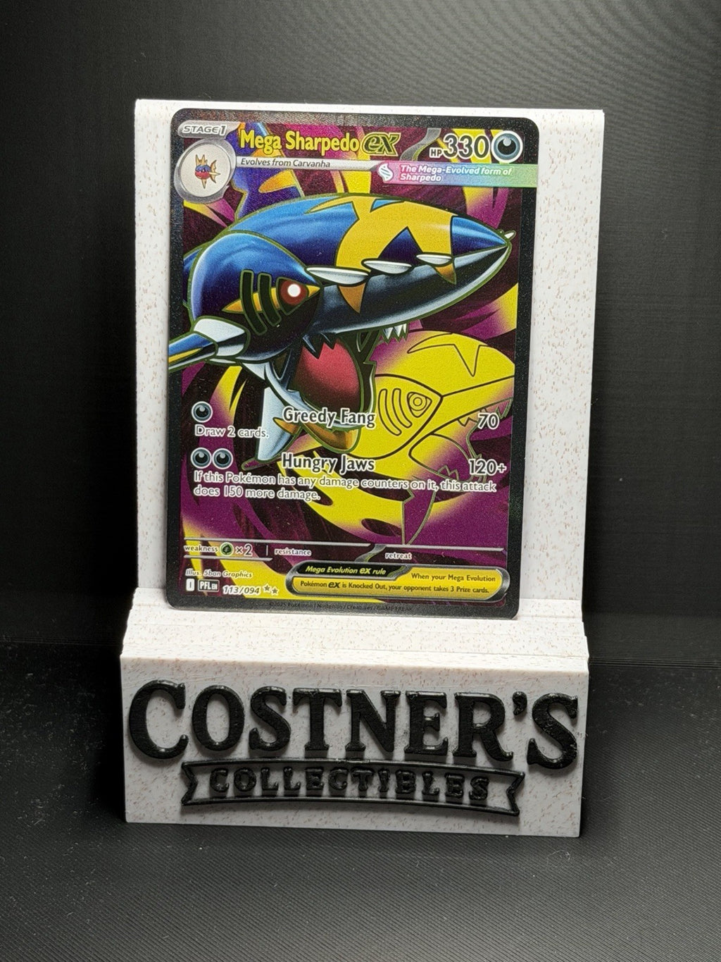 Mega Sharpedo ex 113/094 Full Art Pokémon Me02: Phantasmal Flames Holo