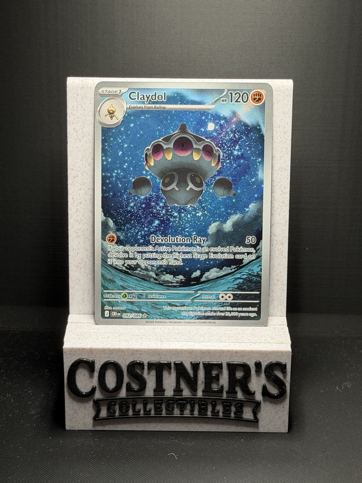 Claydol 092/086 Illustration Rare Pokémon Me04: Chaos Rising Holo