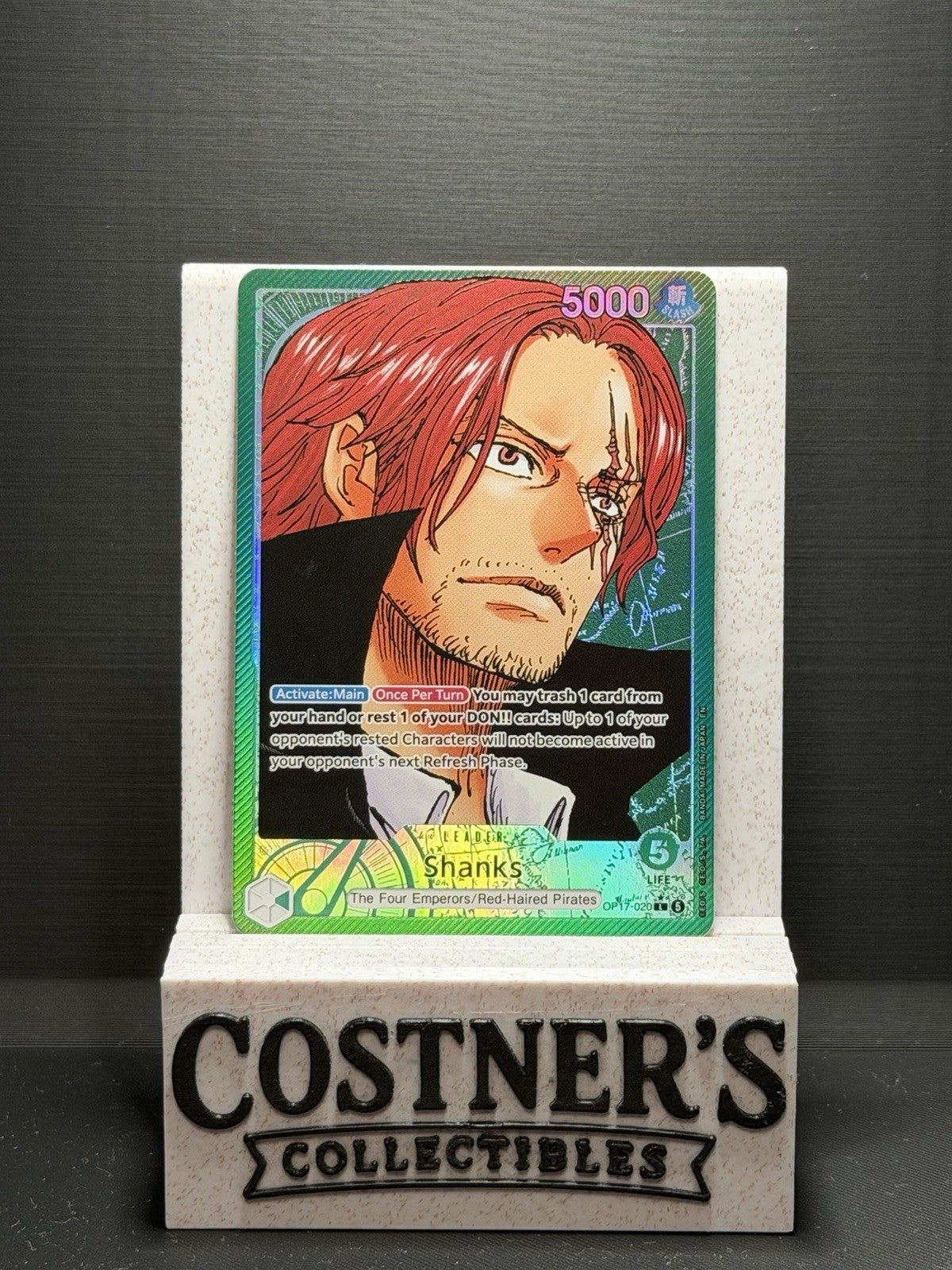 Shanks (Alt Art Leader) OP17-020 One Piece The World's Strongest Warriors ENG