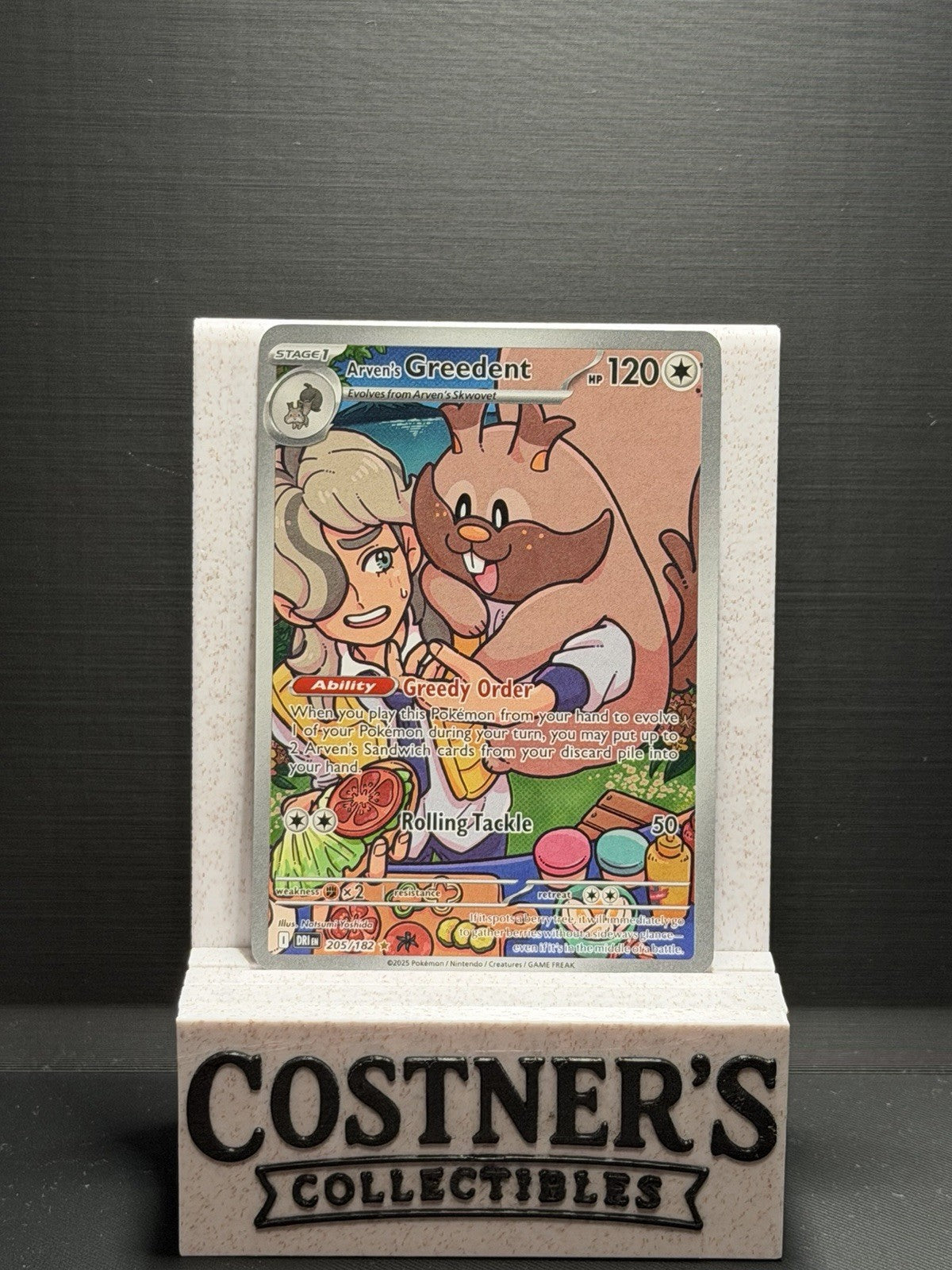 Arven's Greedent 205/182 Pokemon Sv10: Destined Rivals Holo