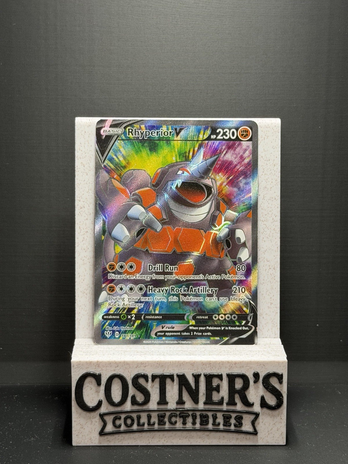 Rhyperior V (Full Art) 181/189 Pokémon Swsh03: Darkness Ablaze Holo LP+