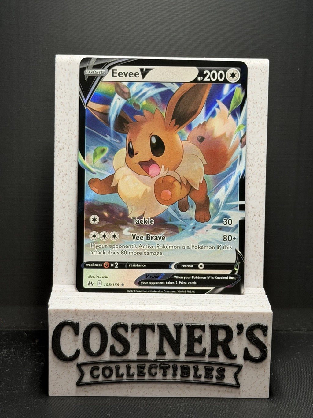 Eevee V 108/159 Pokemon SWSH: Crown Zenith Holo