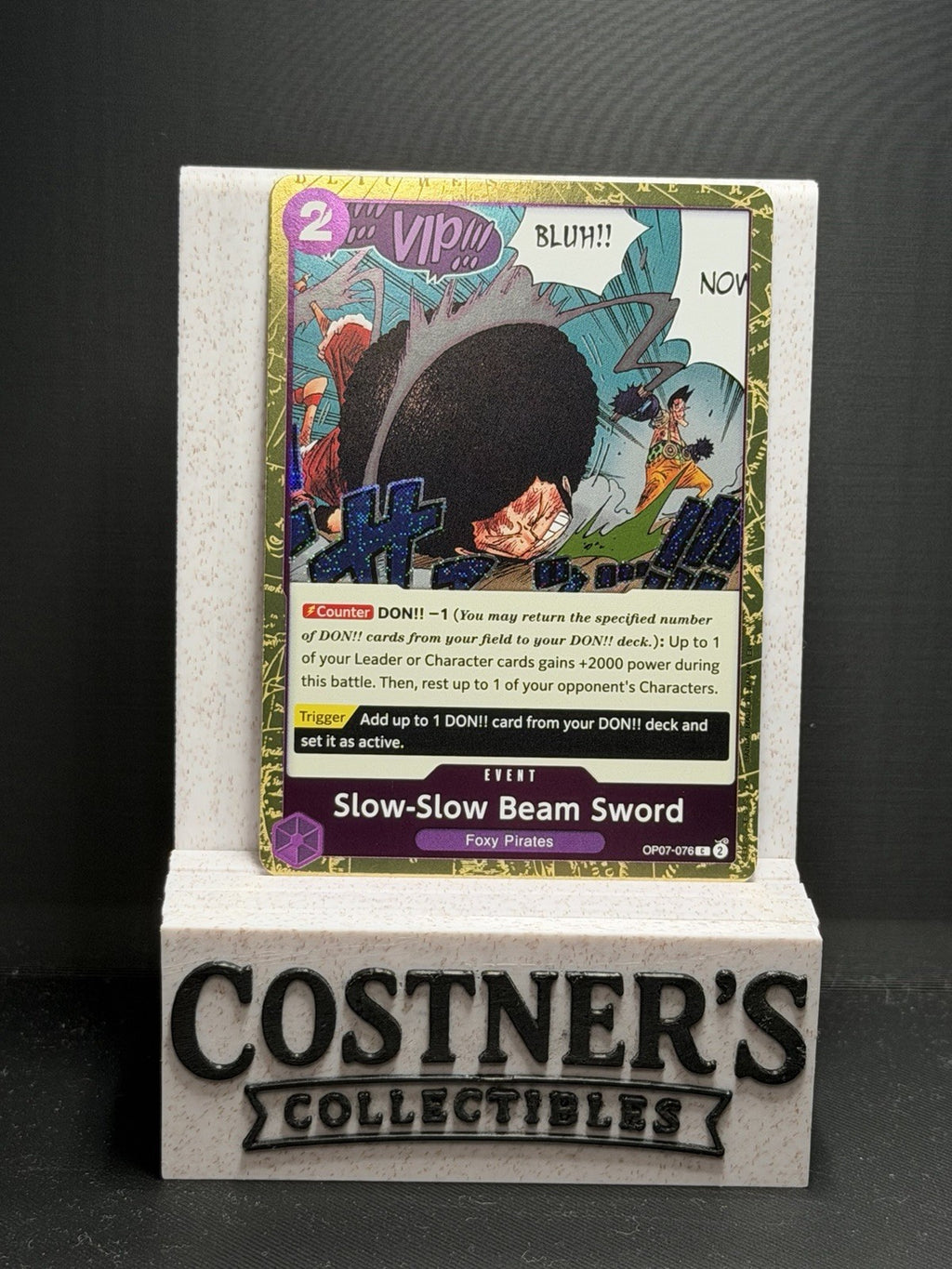 Slow-Slow Beam Sword (Reprint) OP07-076 PRB02 -The Best Pirate Foil English