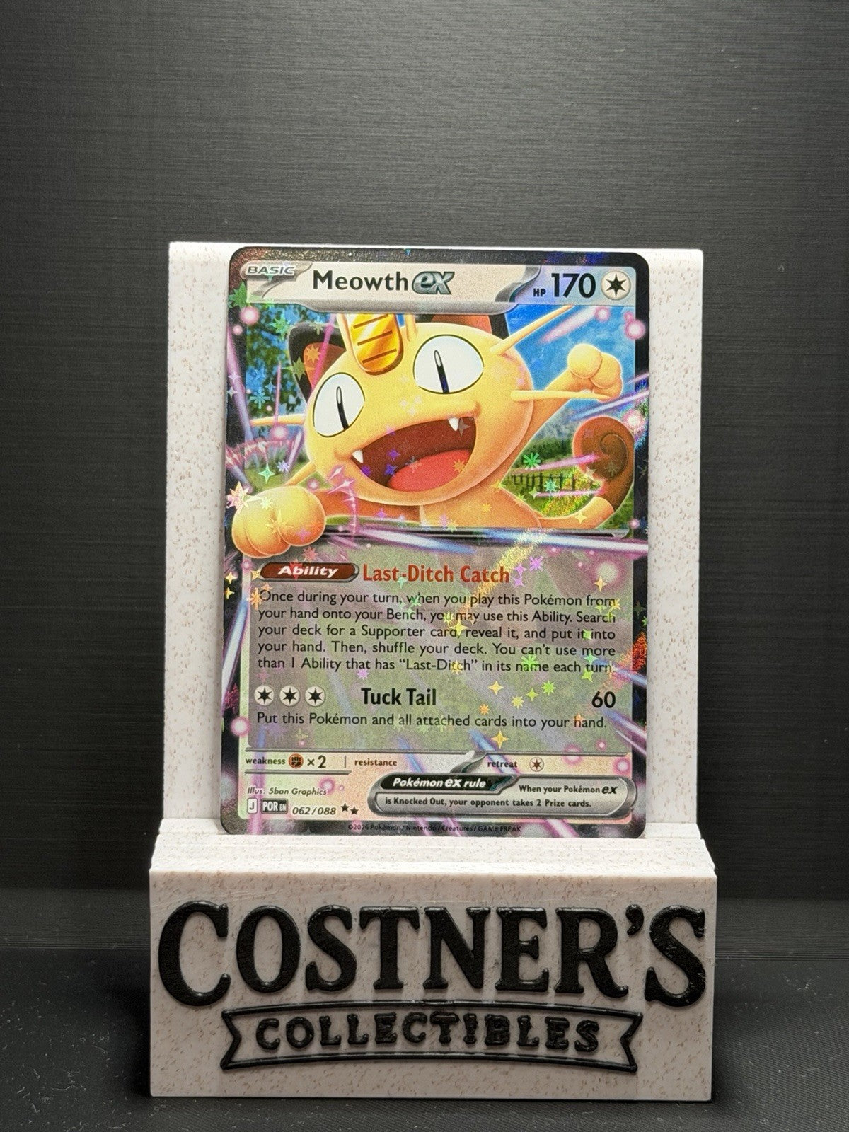 Meowth ex 062/088 Pokemon Me03: Perfect Order Holo