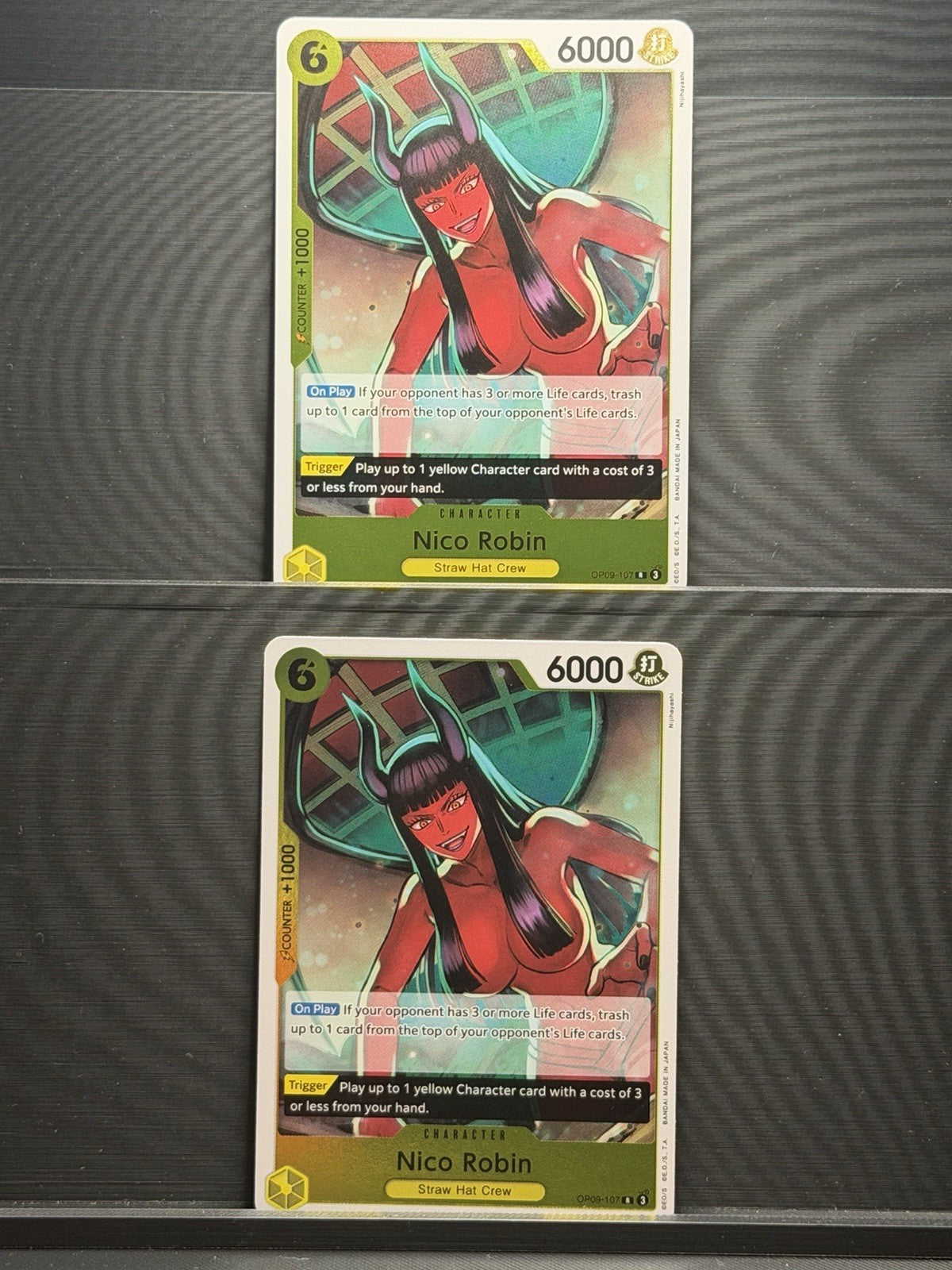 X2 Nico Robin OP09-107 Rare One Piece Emperors in the New World Foil English