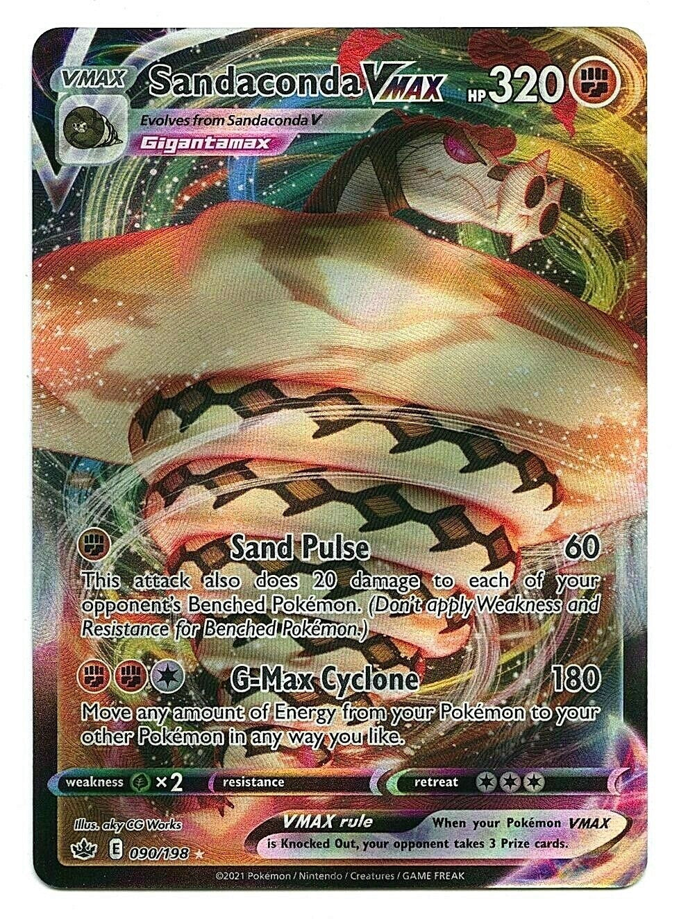Sandaconda VMAX 090/198 Pokemon Swsh06: Sword & Shield - Chilling Reign Holo
