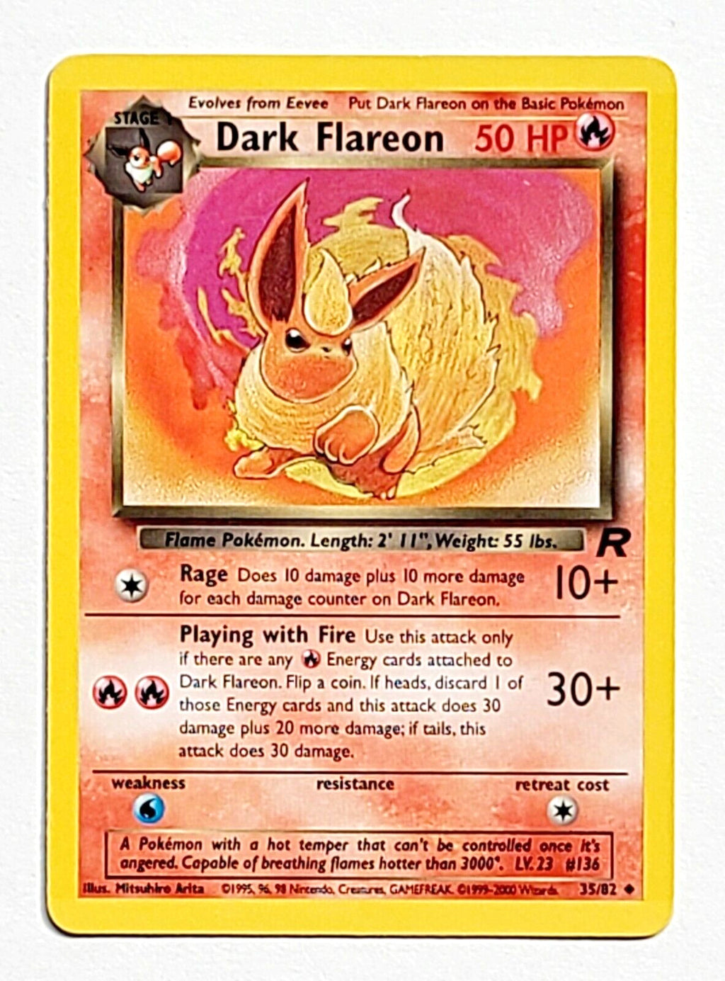 Dark Flareon 35/82 Pokemon Team Rocket Regular MP
