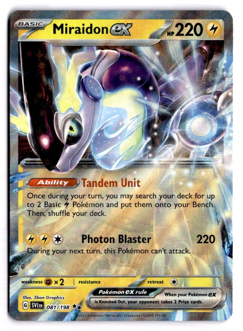 Miraidon ex 081/198 X2 Pokemon SV01: Scarlet & Violet Base Set Holo
