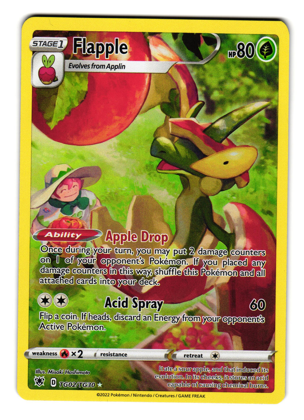 Flapple TG02/TG30 Pokemon Swsh10: Astral Radiance Trainer Gallery Holo