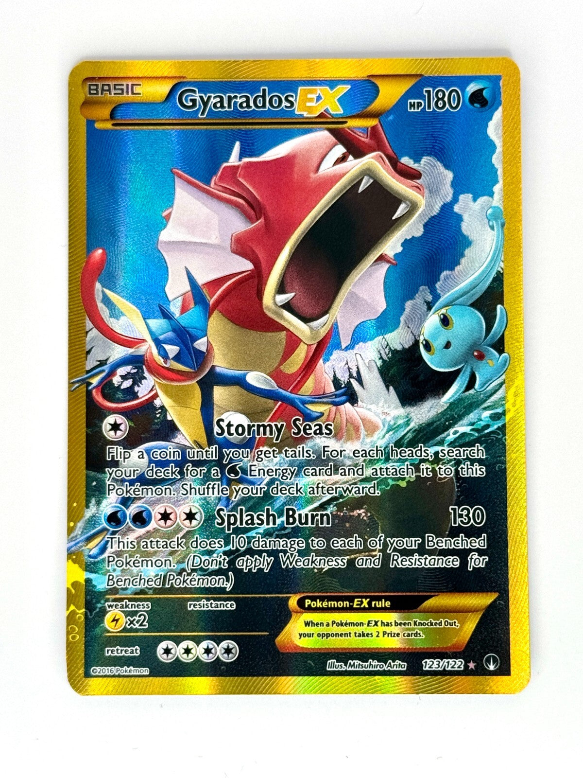 PSA 8 Gyarados EX (Secret) 123/122 Pokémon Breakpoint Holo