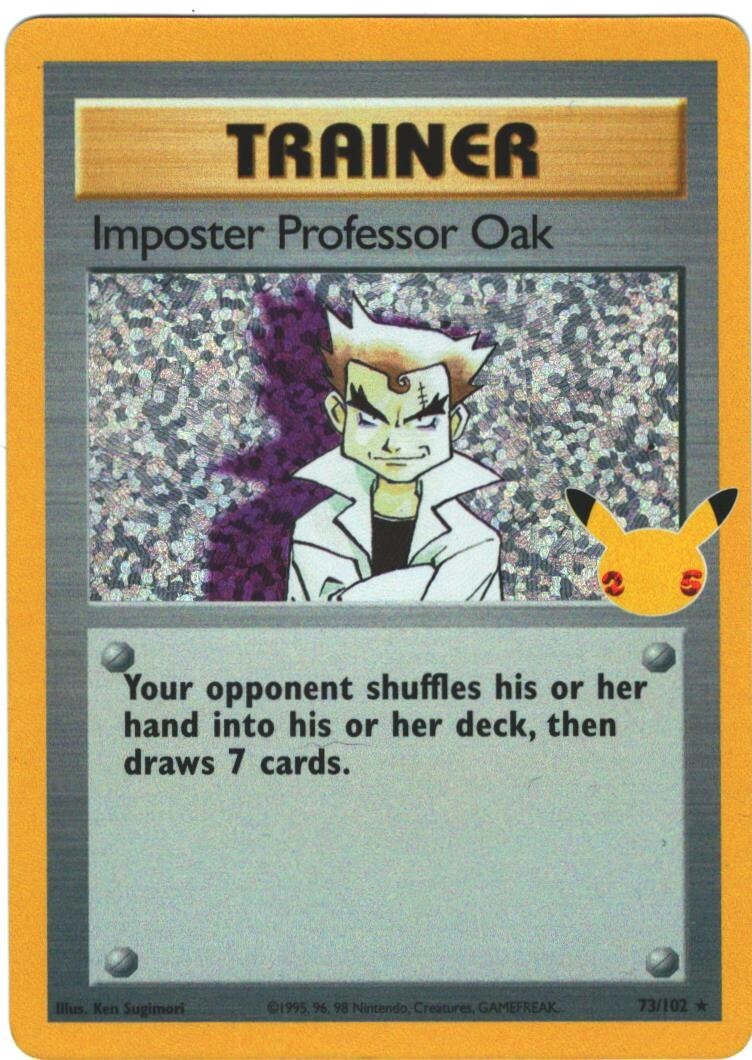 Imposter Professor Oak 73/102 Celebrations: Classic Collection Holo