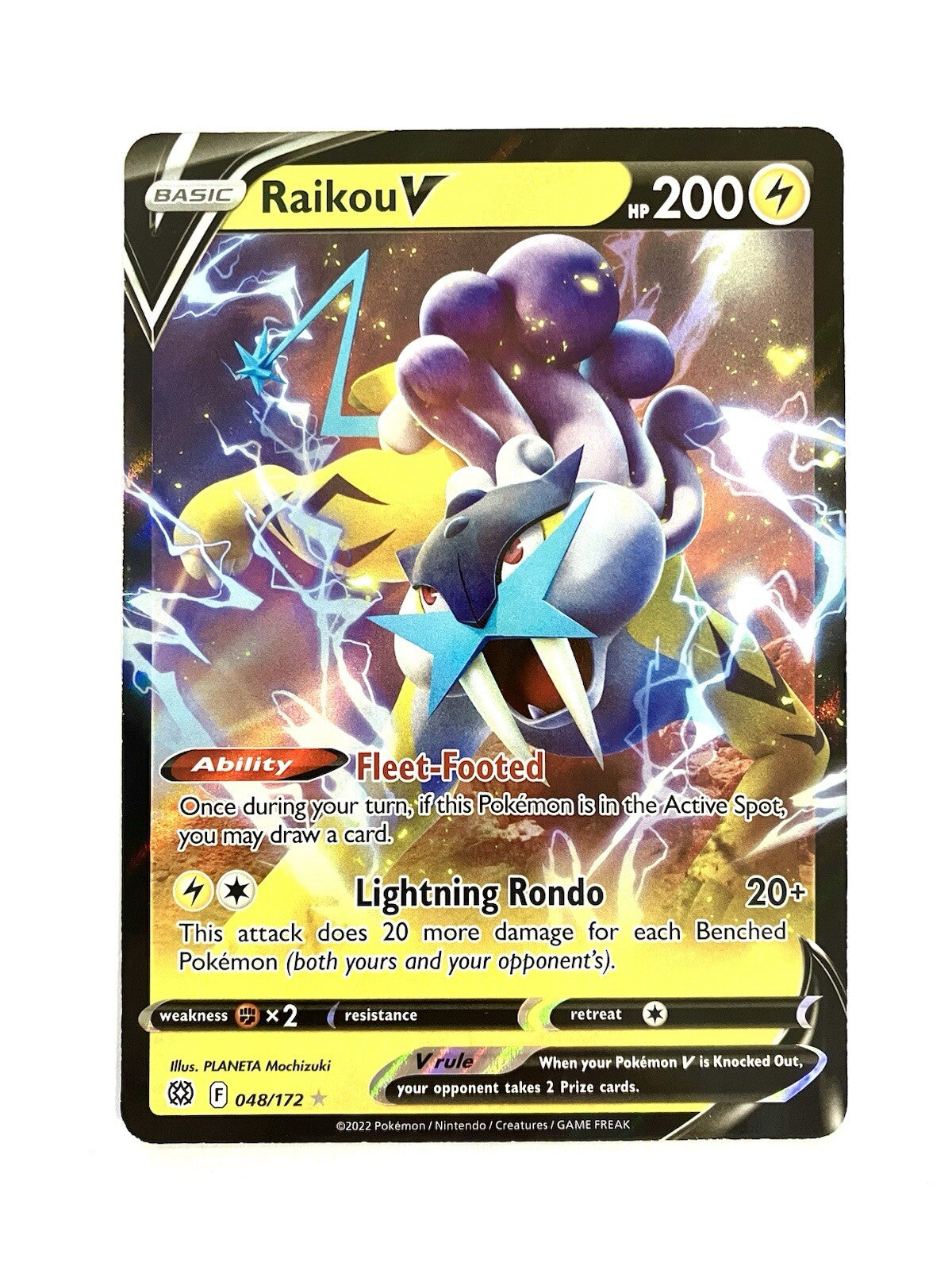 Raikou V 048/172 Pokemon Swsh09: Brilliant Stars Holo
