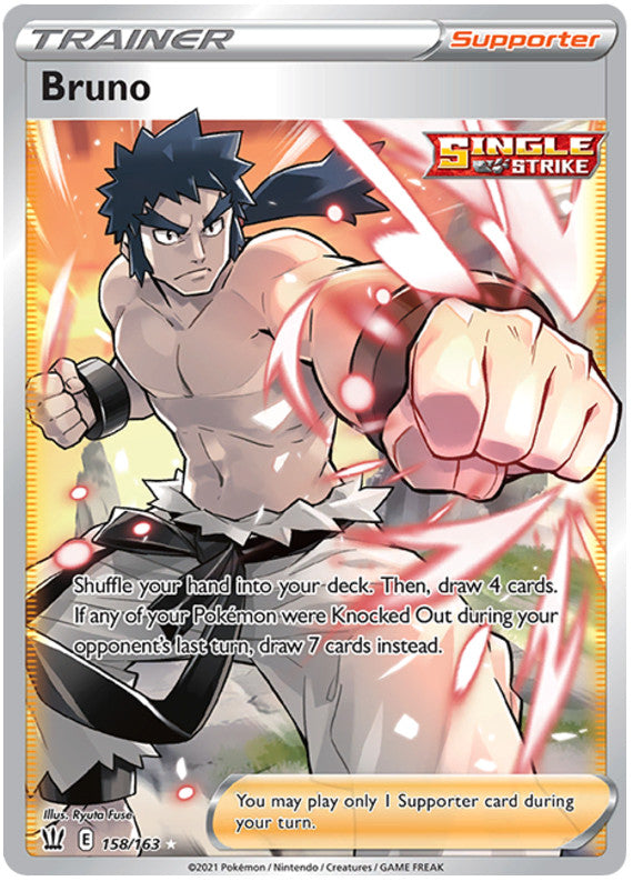 Bruno (Full Art) 158/163 Pokémon Swsh05: Battle Styles Holo