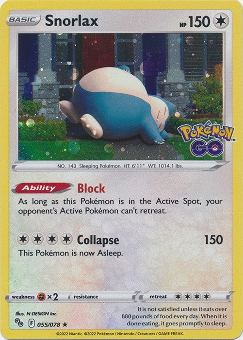 Snorlax - (Cosmos Holo) 055/078 Pokémon Miscellaneous Cards & Products Holo