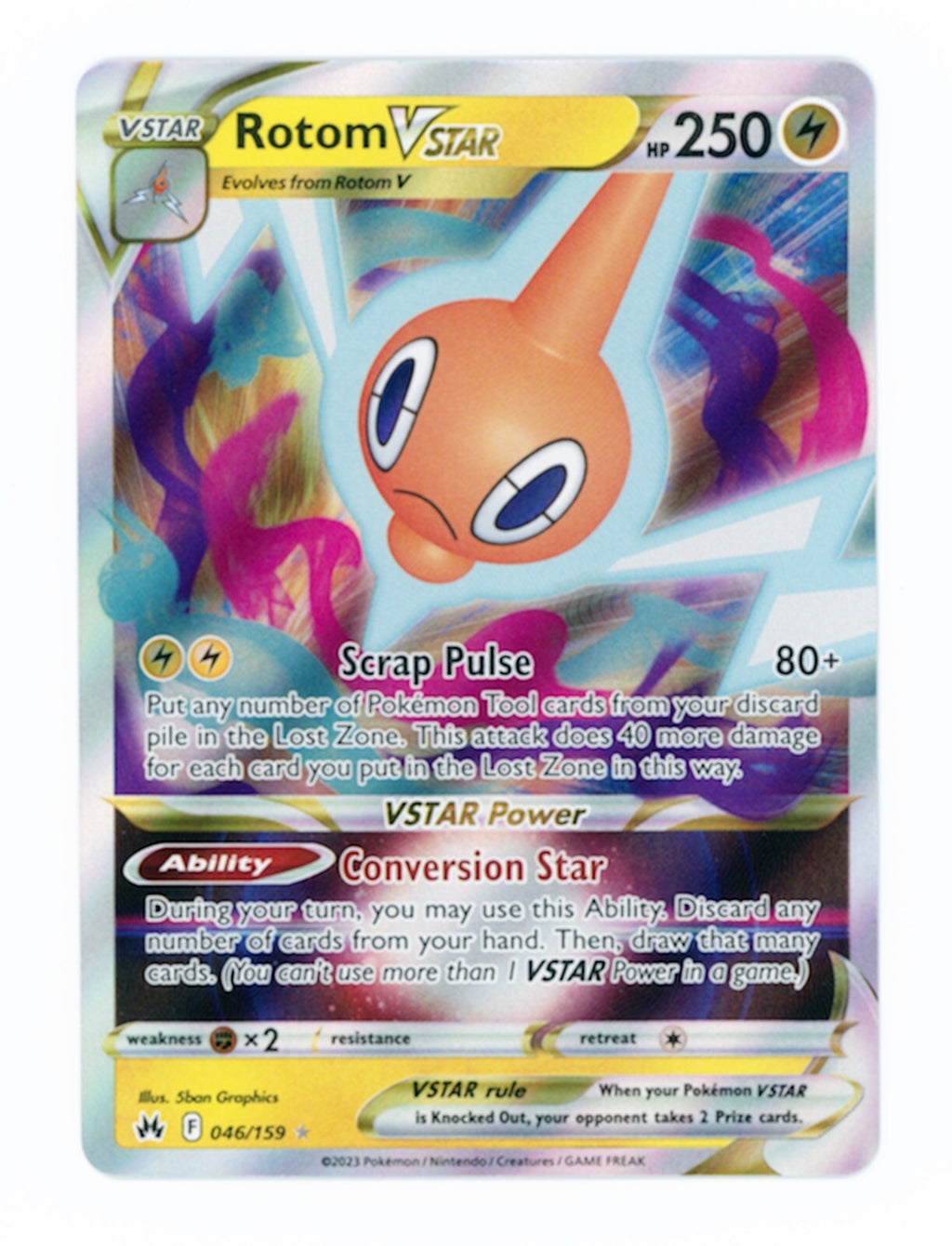 Rotom VSTAR 046/159 X2 Pokemon SWSH: Crown Zenith Holo